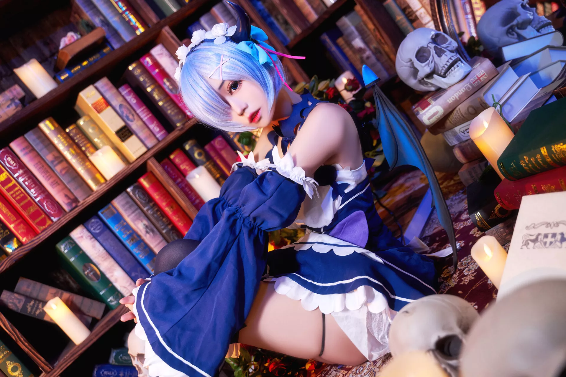 小恶魔 雷姆 尤物 【猫 福利 Little Cosplay Devil Rem 君君】