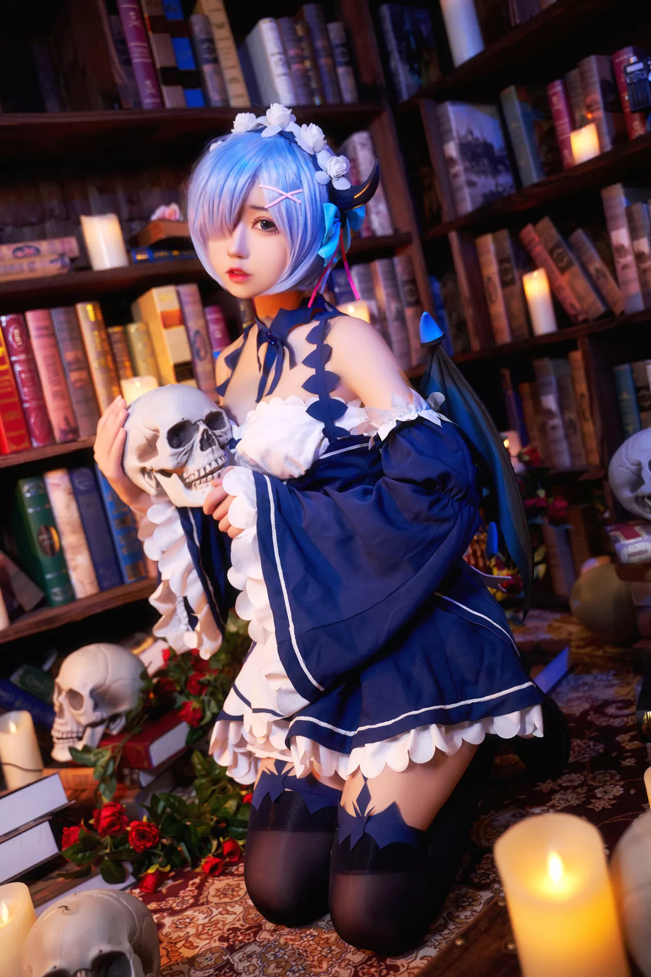 小恶魔 雷姆 尤物 【猫 福利 Little Cosplay Devil Rem 君君】