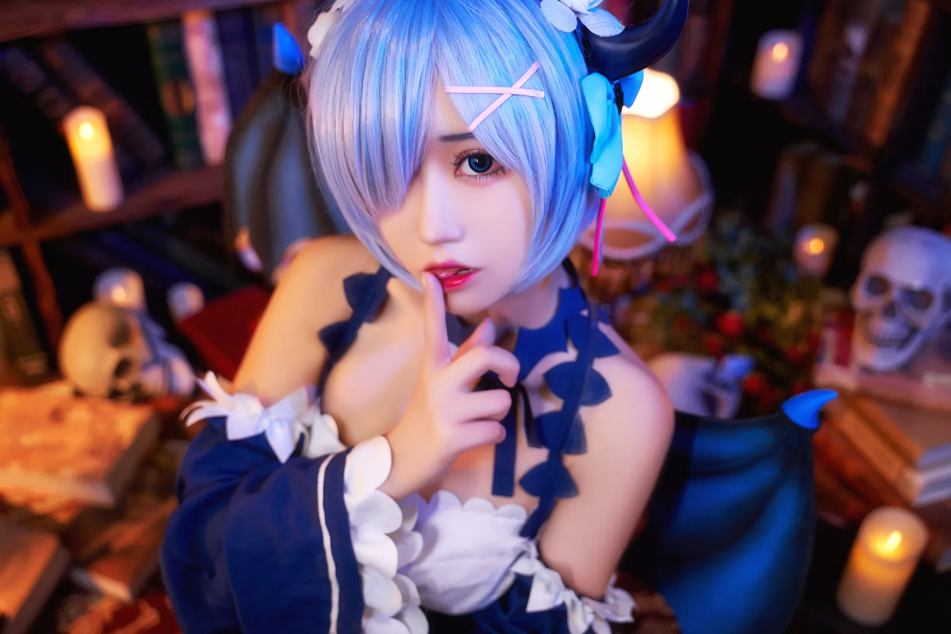 小恶魔 雷姆 尤物 【猫 福利 Little Cosplay Devil Rem 君君】