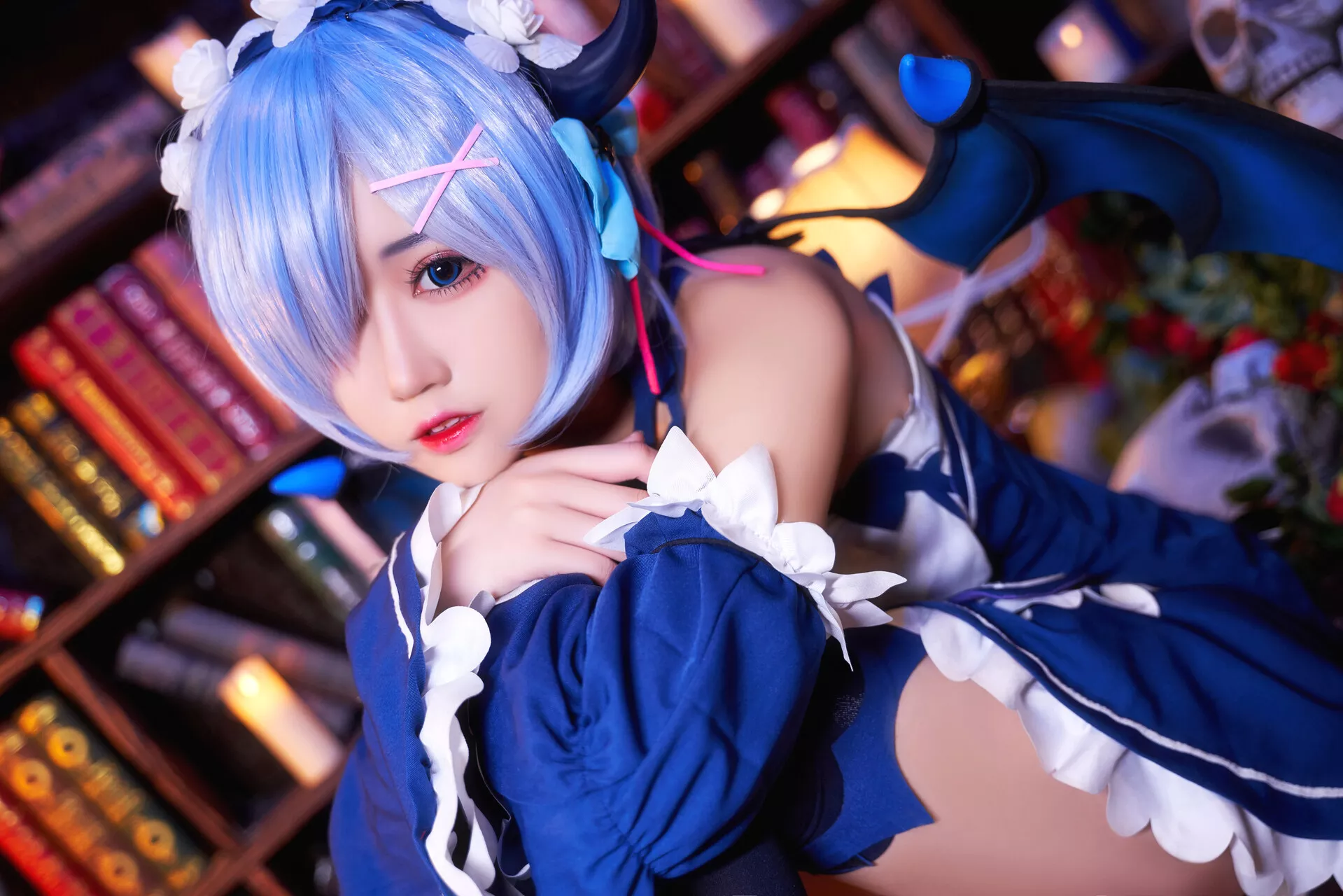 小恶魔 雷姆 尤物 【猫 福利 Little Cosplay Devil Rem 君君】