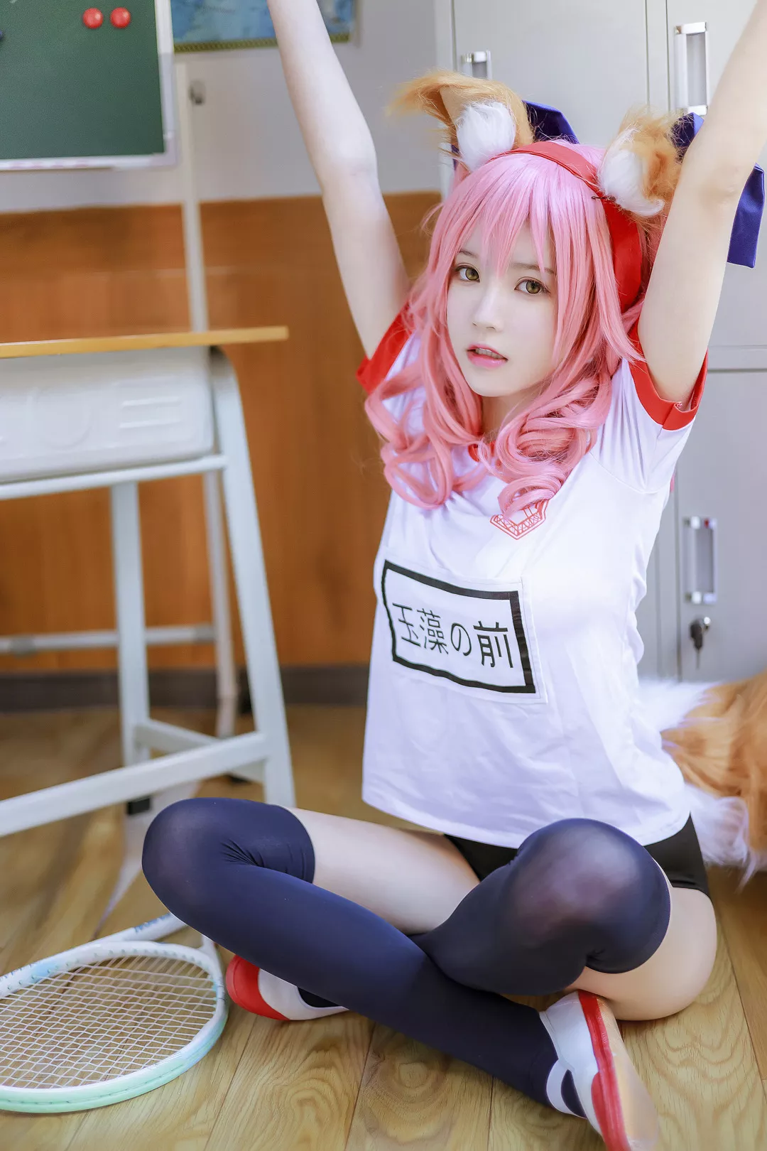 no Cosplay Tamamo 福报 Mae 女神 体操服 玉藻前 【�@桃喵】