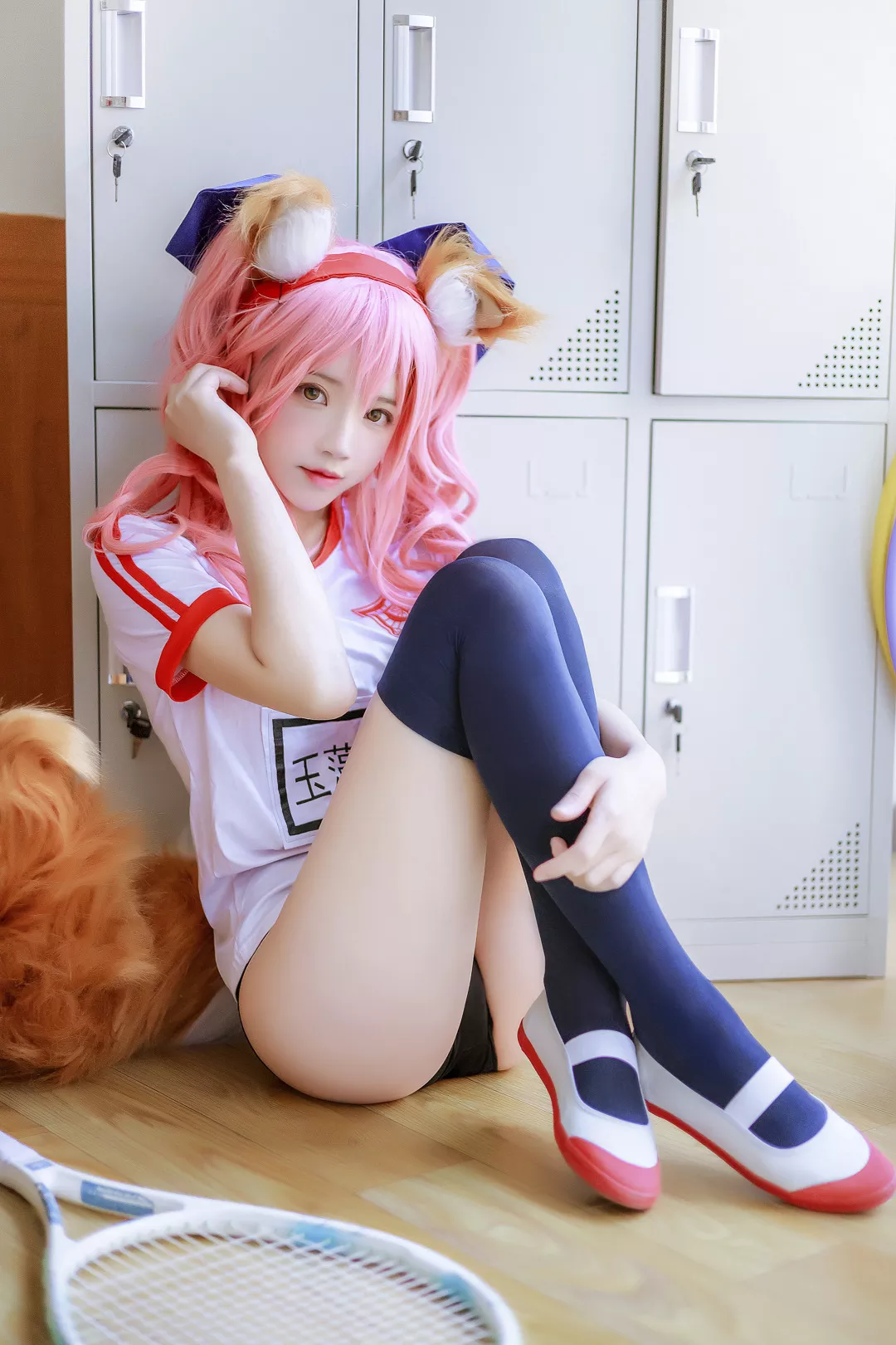 no Cosplay Tamamo 福报 Mae 女神 体操服 玉藻前 【�@桃喵】