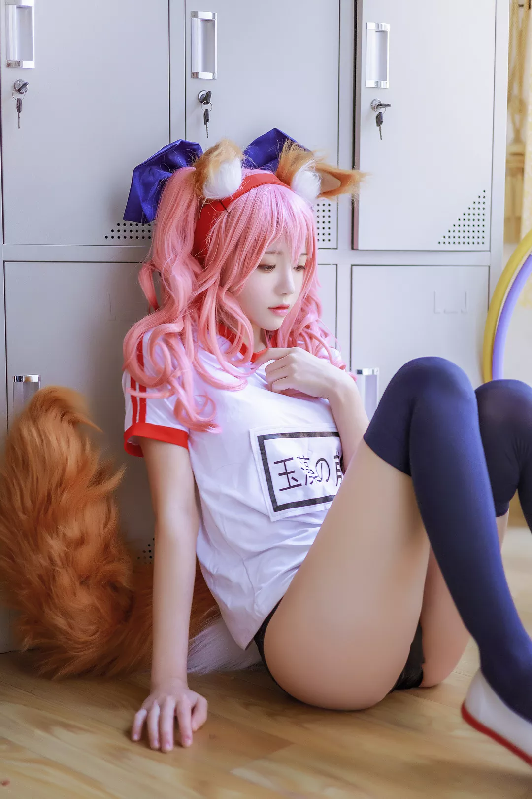 no Cosplay Tamamo 福报 Mae 女神 体操服 玉藻前 【�@桃喵】
