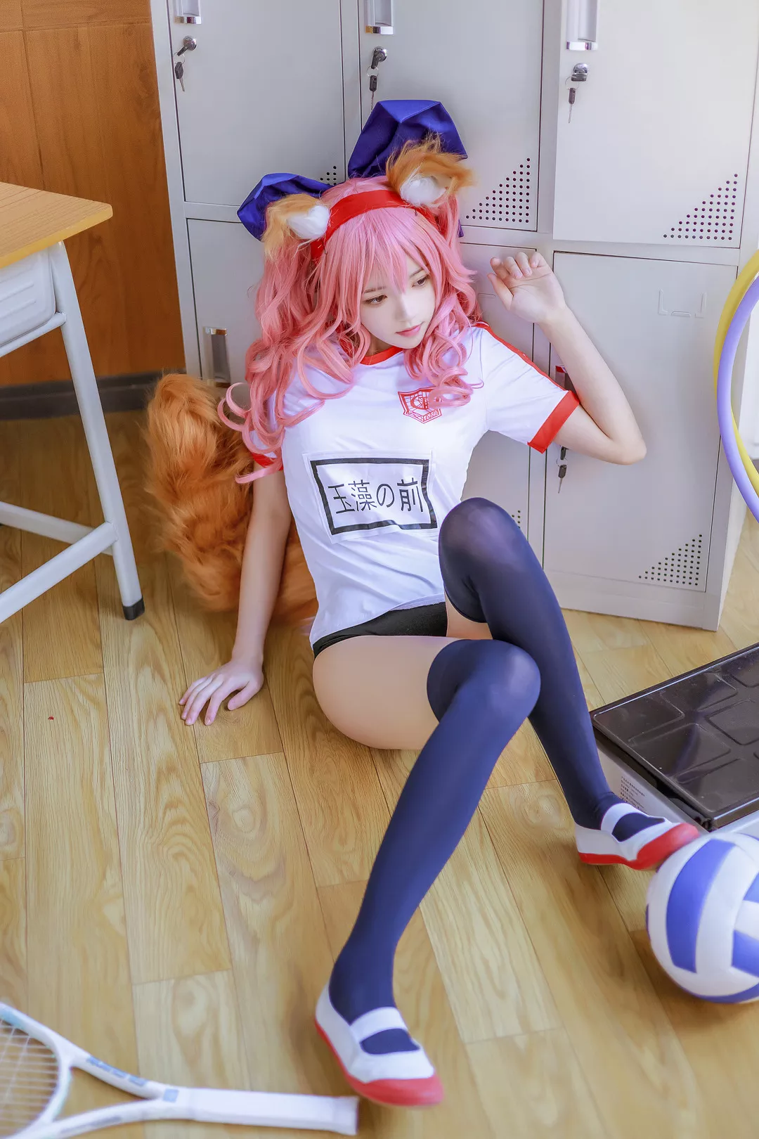 no Cosplay Tamamo 福报 Mae 女神 体操服 玉藻前 【�@桃喵】