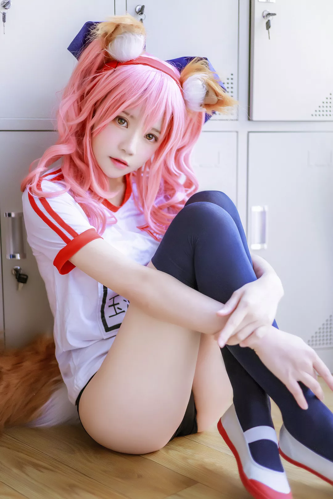 no Cosplay Tamamo 福报 Mae 女神 体操服 玉藻前 【�@桃喵】