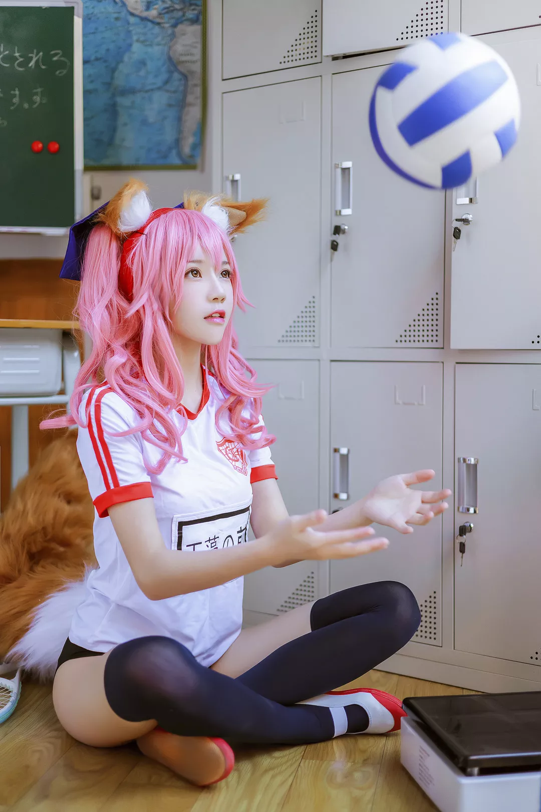 no Cosplay Tamamo 福报 Mae 女神 体操服 玉藻前 【�@桃喵】