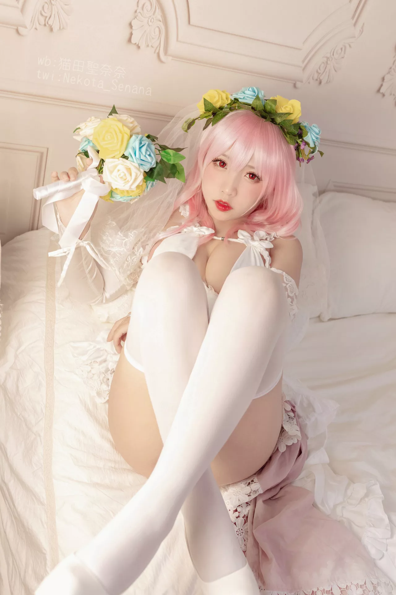 奈奈】 Sonico Cosplay 十周年 花嫁 福利 佳人 【猫田圣 索尼子 Super