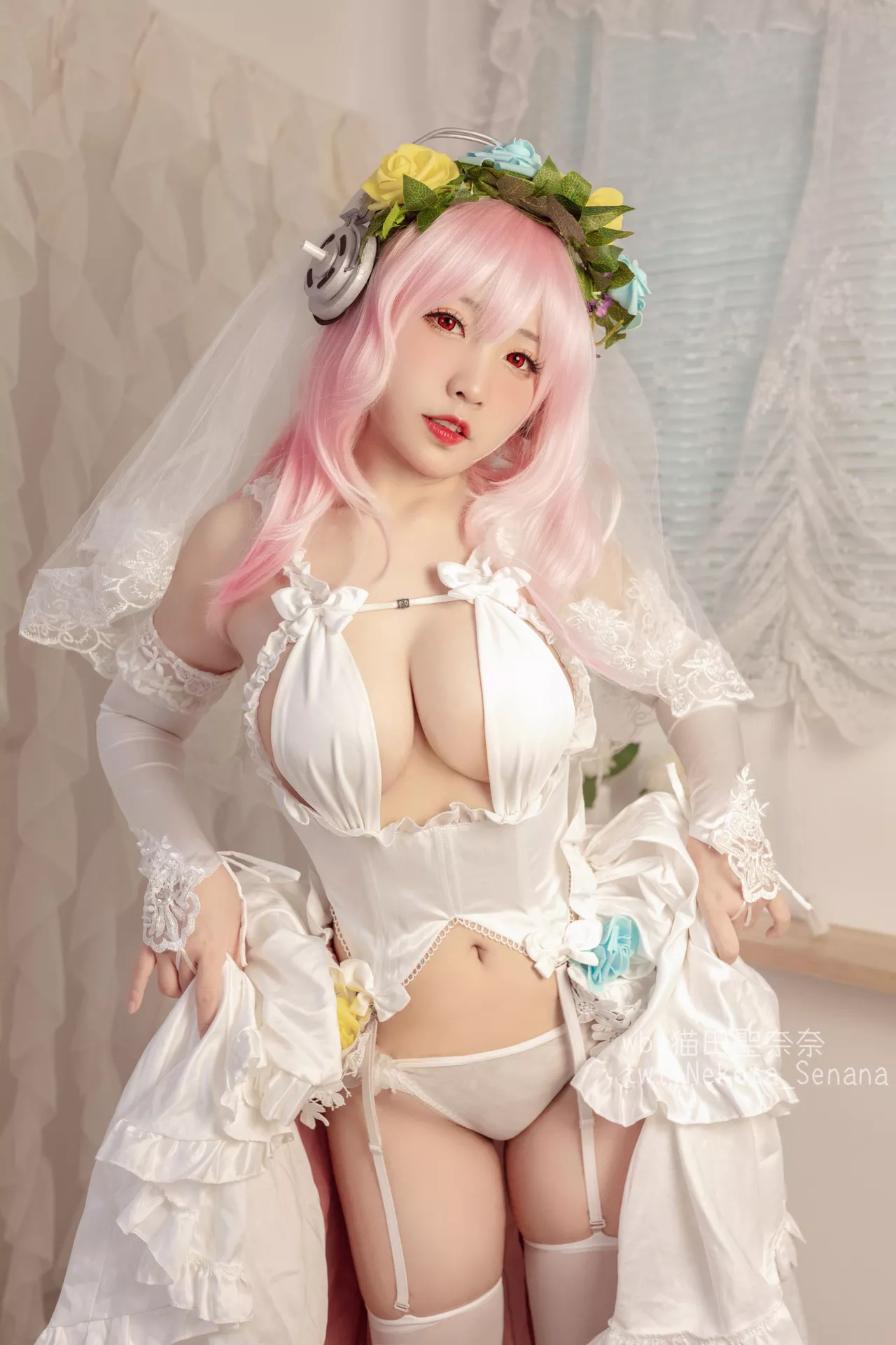 奈奈】 Sonico Cosplay 十周年 花嫁 福利 佳人 【猫田圣 索尼子 Super