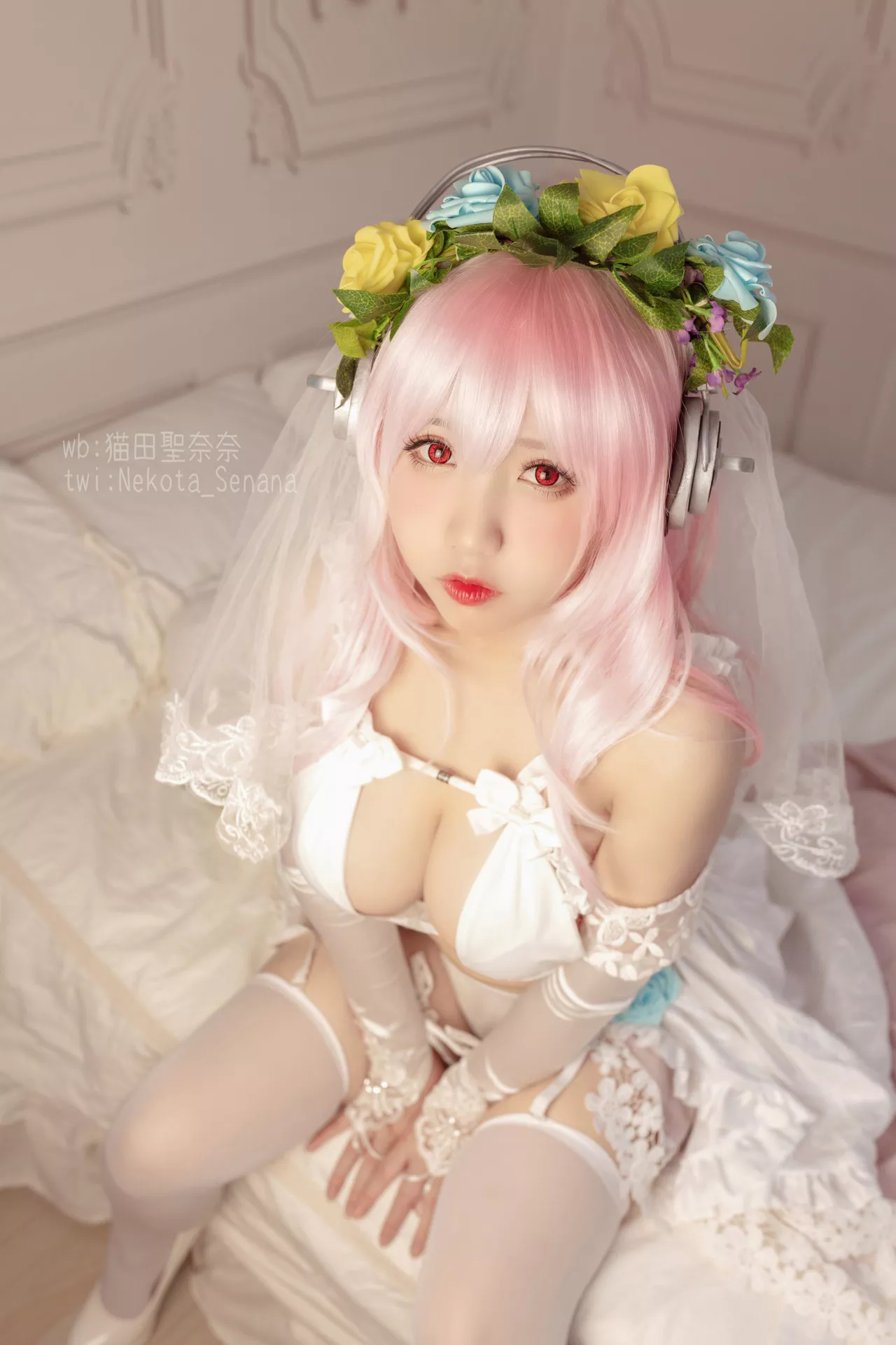 奈奈】 Sonico Cosplay 十周年 花嫁 福利 佳人 【猫田圣 索尼子 Super