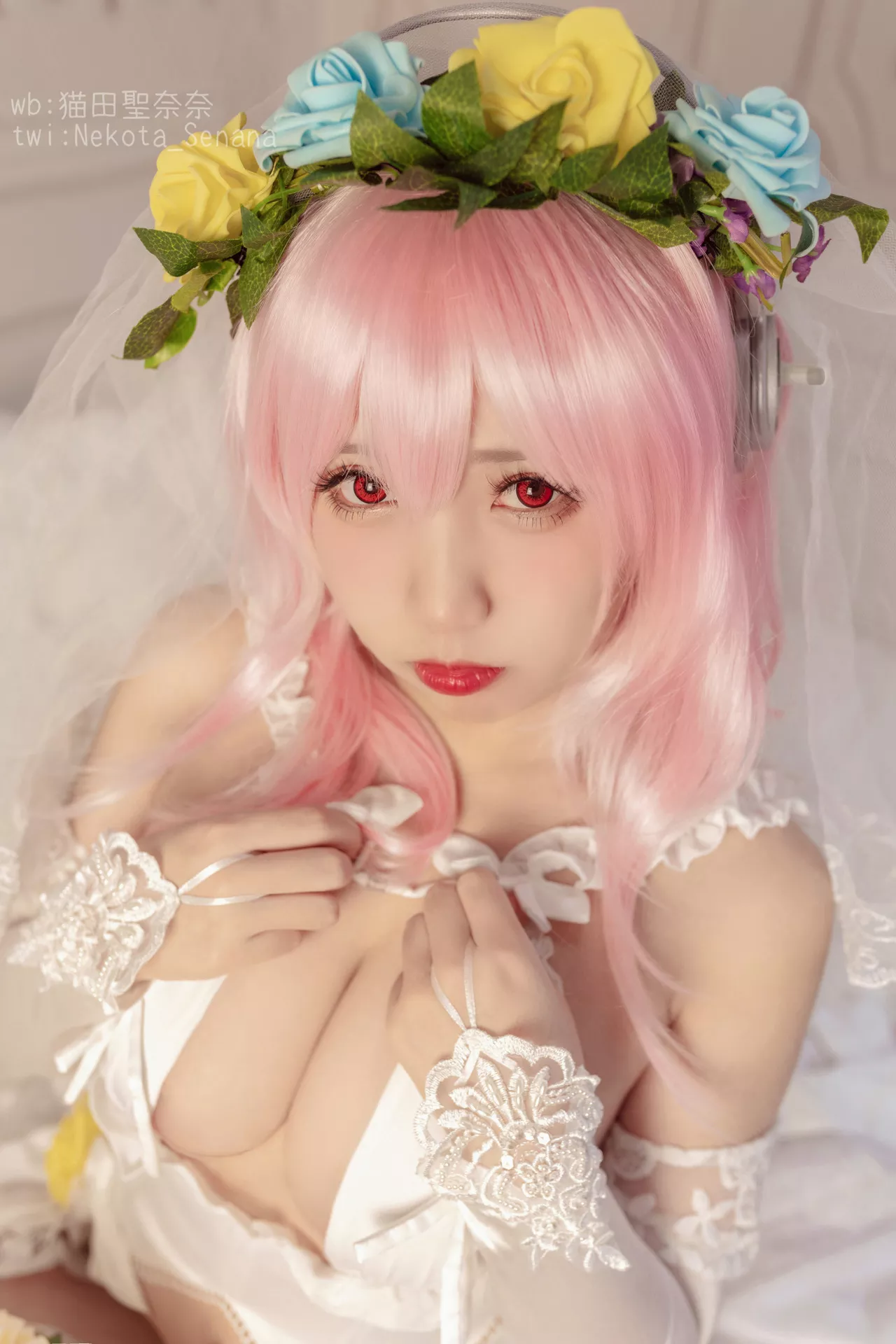 奈奈】 Sonico Cosplay 十周年 花嫁 福利 佳人 【猫田圣 索尼子 Super