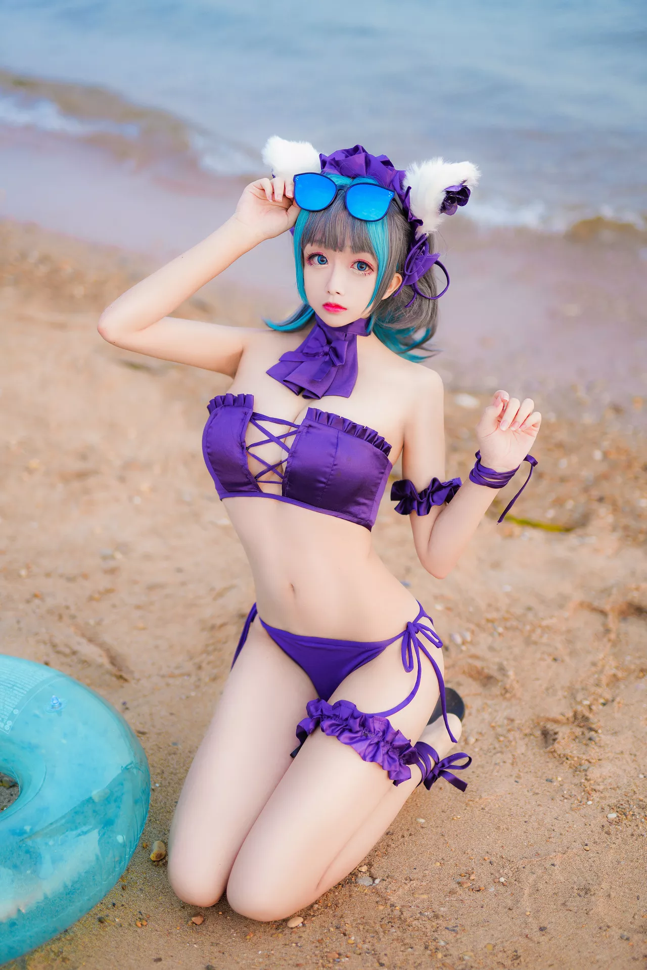 丽人 柴郡泳衣 福利 Lane Cheshire 【日奈娇】 Cosplay Azur
