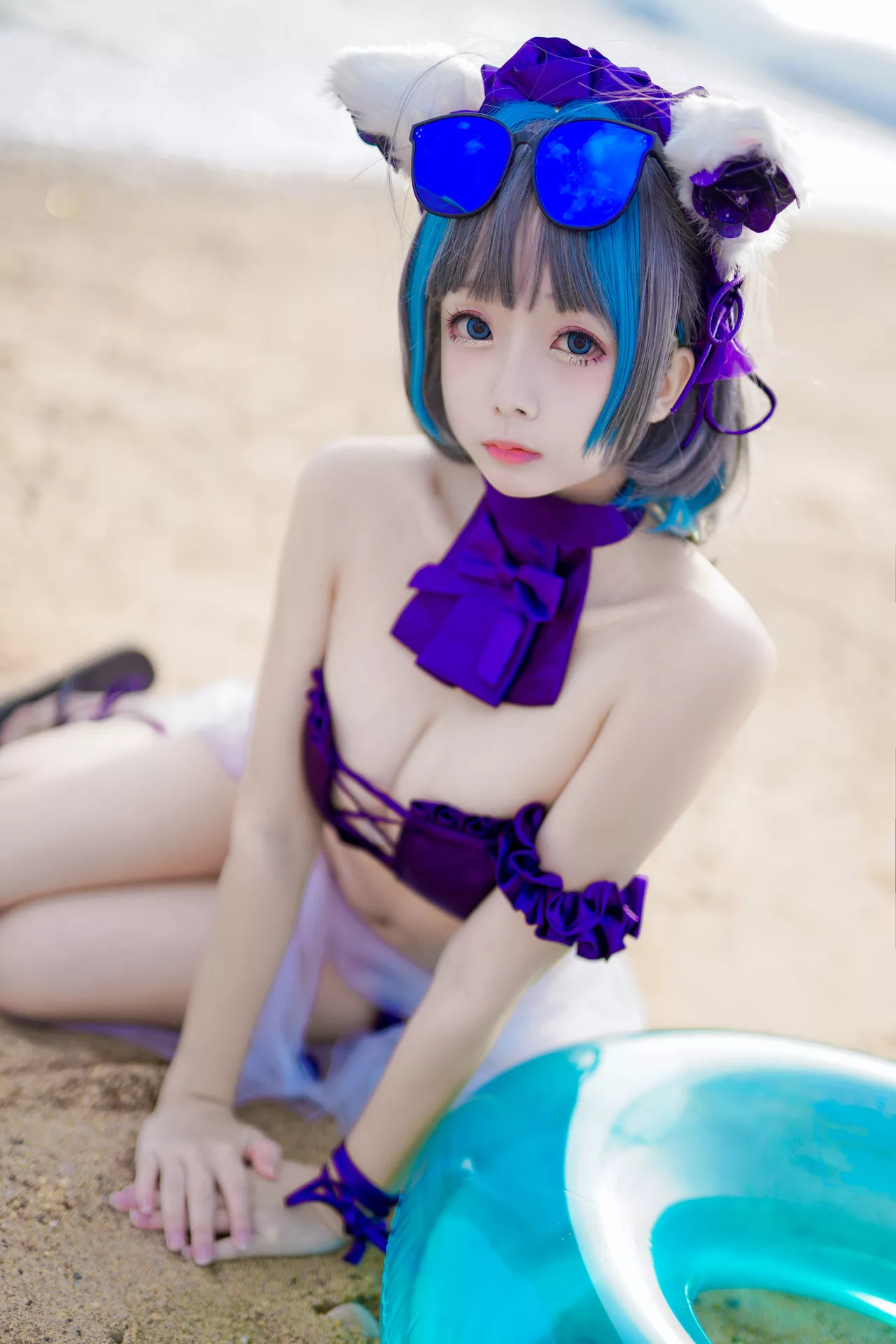 丽人 柴郡泳衣 福利 Lane Cheshire 【日奈娇】 Cosplay Azur