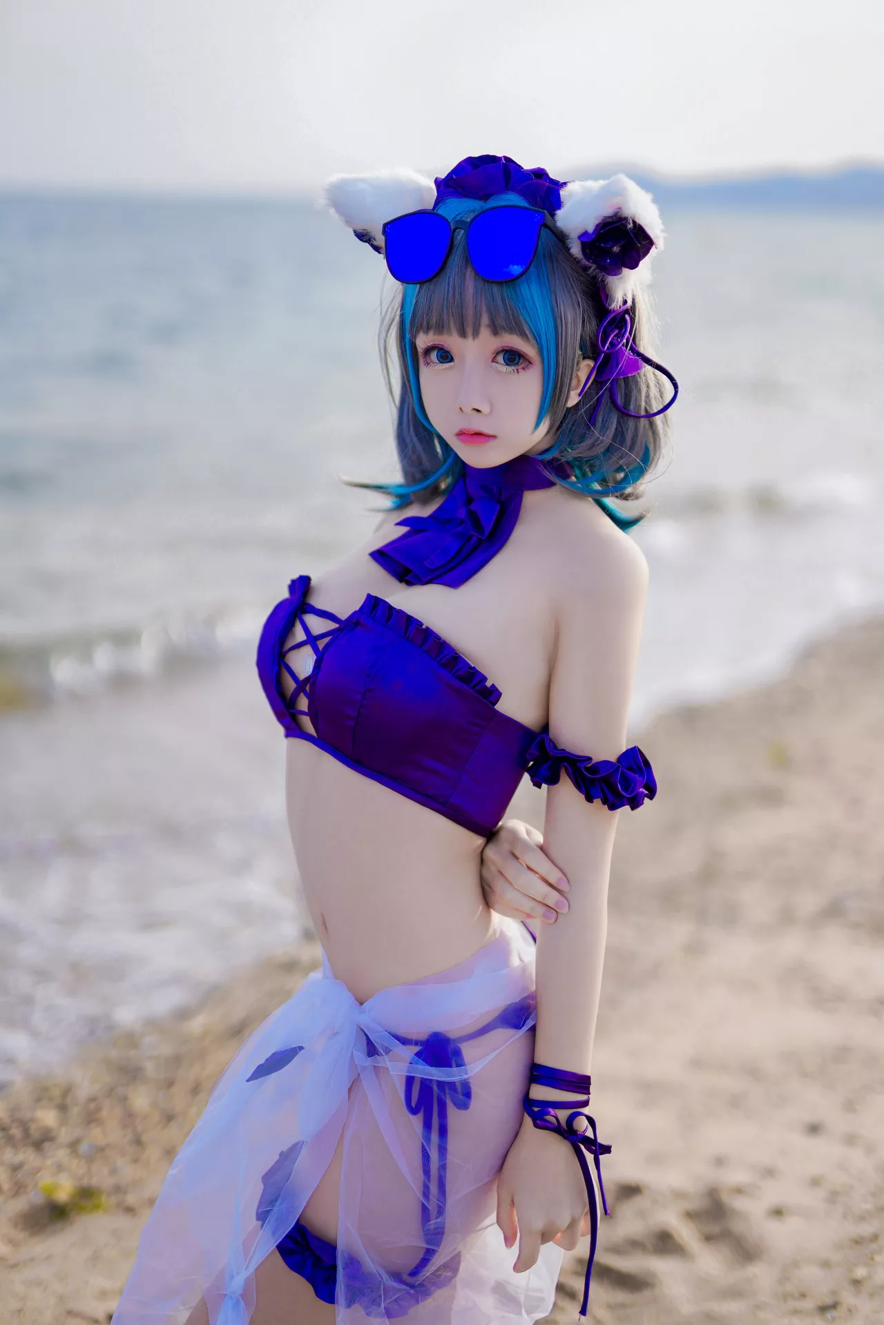 丽人 柴郡泳衣 福利 Lane Cheshire 【日奈娇】 Cosplay Azur
