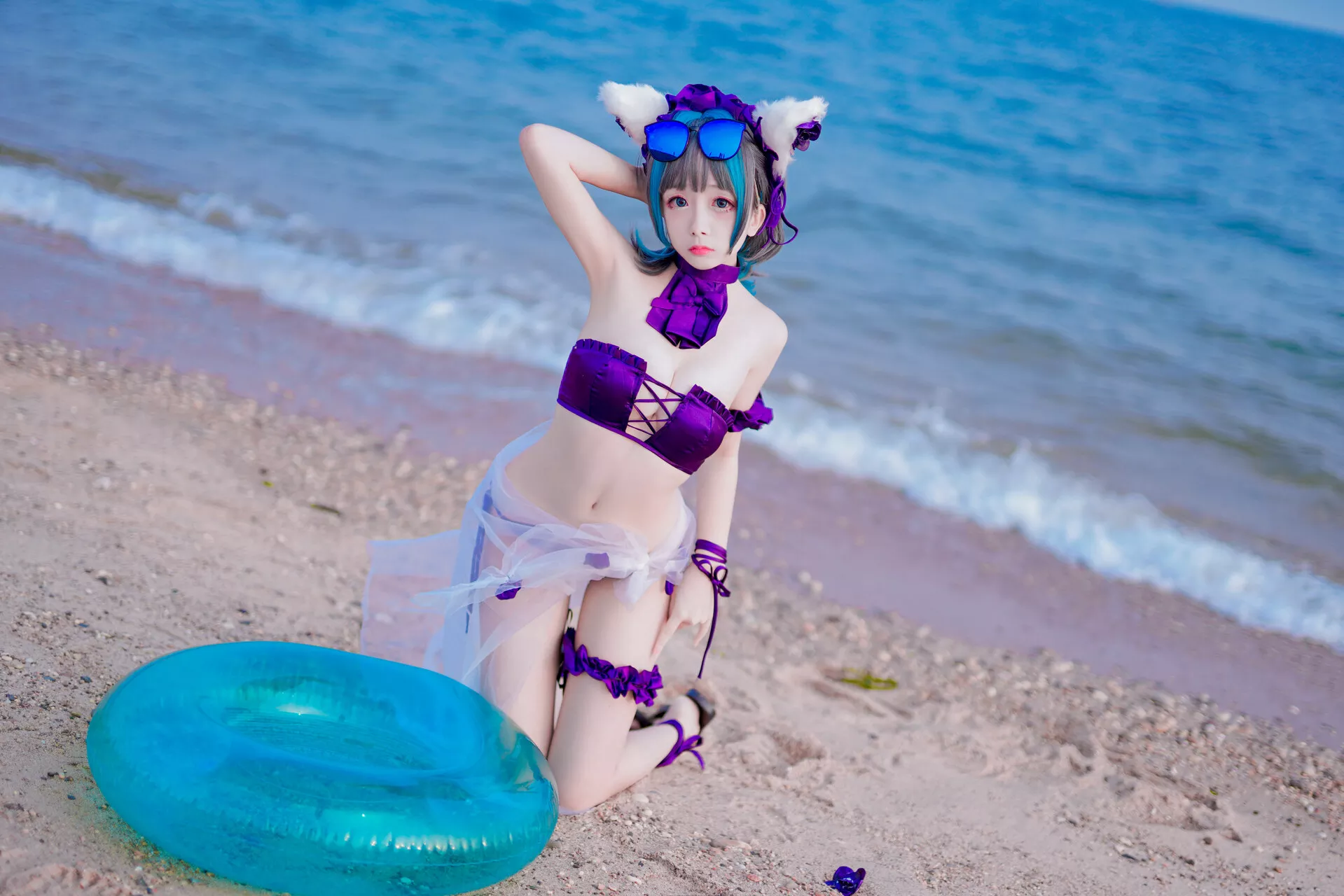 丽人 柴郡泳衣 福利 Lane Cheshire 【日奈娇】 Cosplay Azur