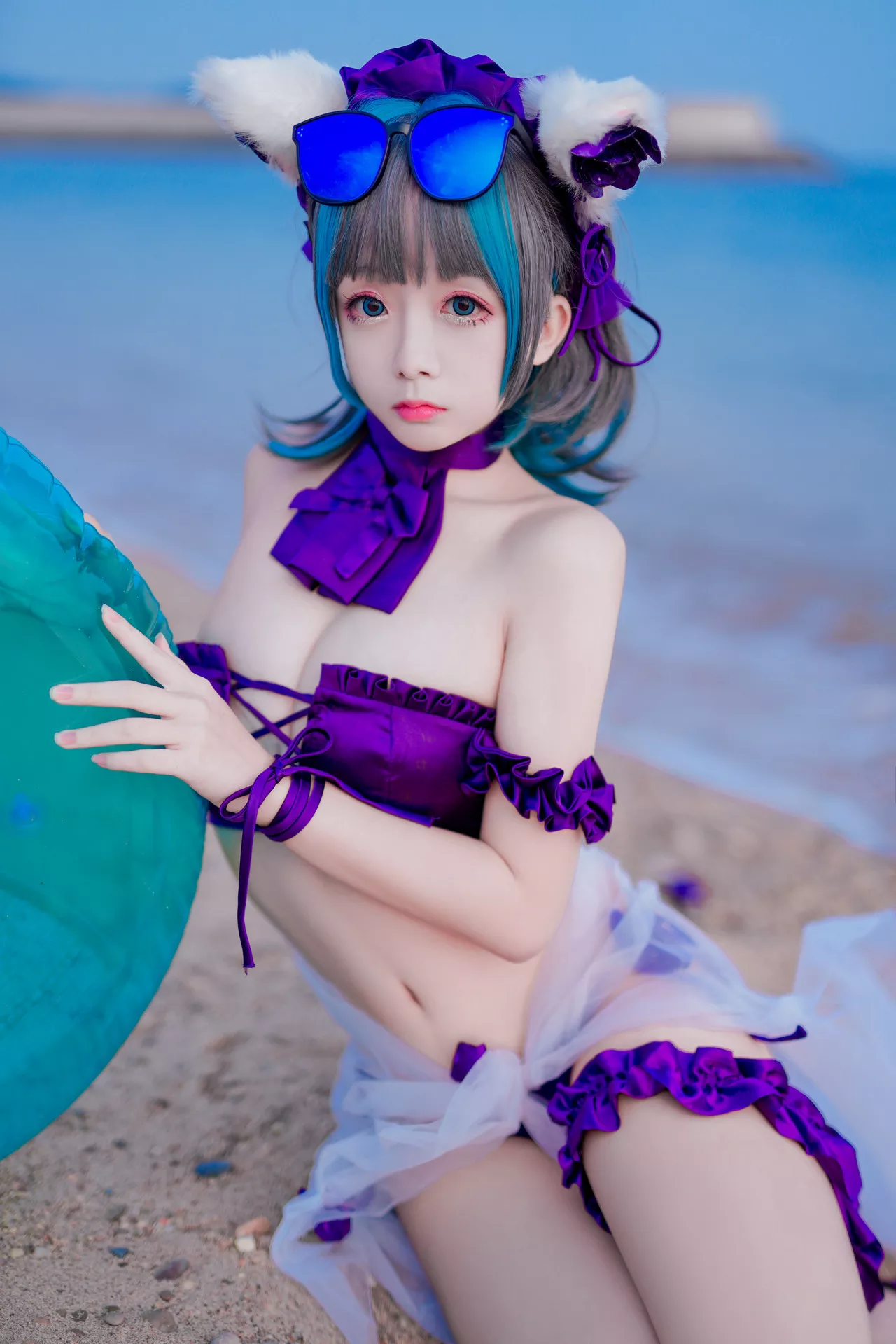 丽人 柴郡泳衣 福利 Lane Cheshire 【日奈娇】 Cosplay Azur