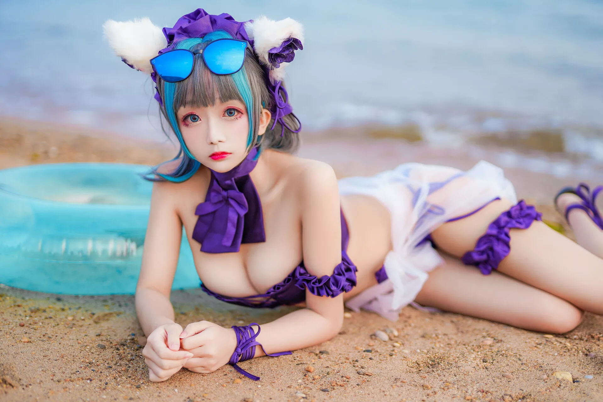 丽人 柴郡泳衣 福利 Lane Cheshire 【日奈娇】 Cosplay Azur