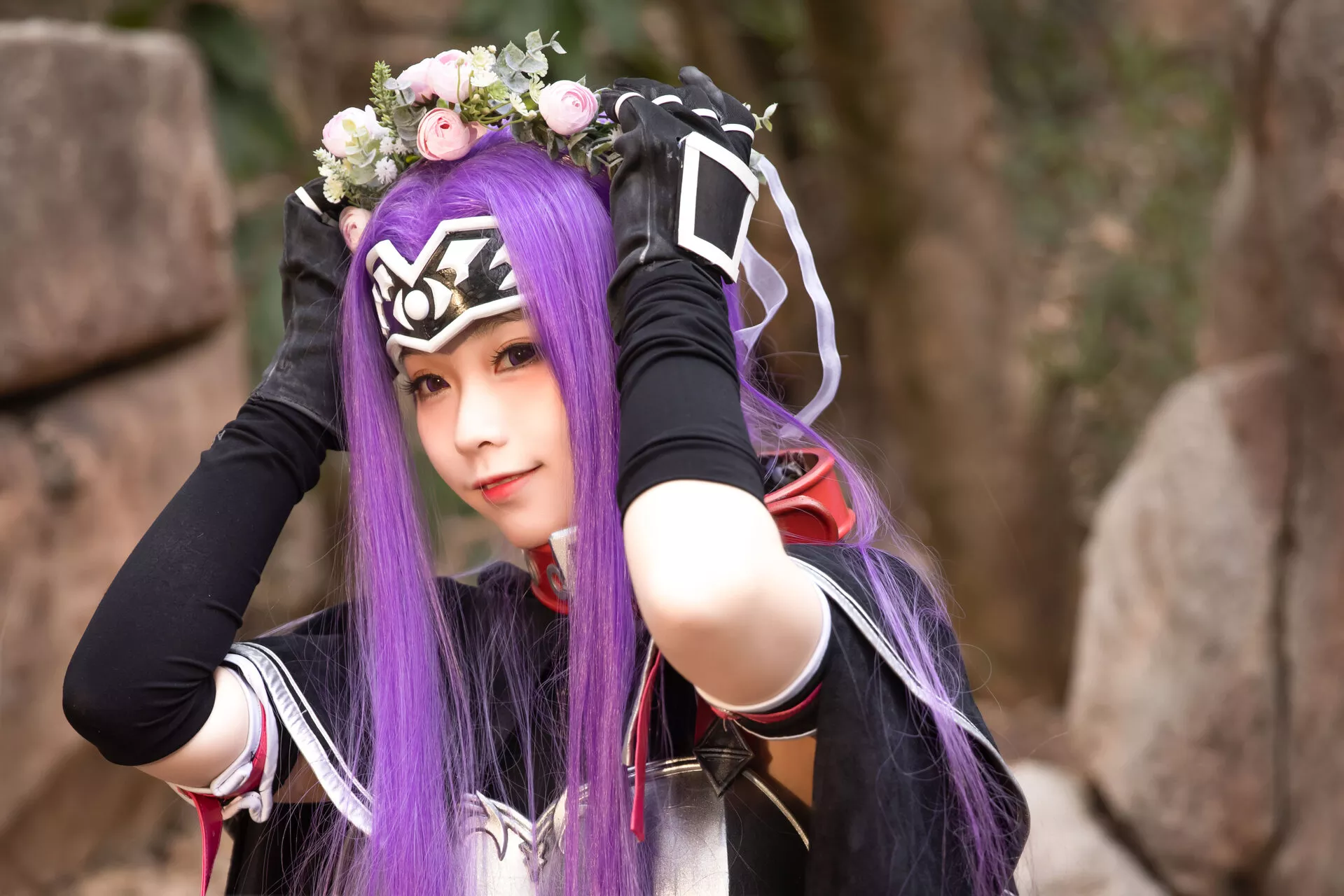 福报 Lily 美女 Medusa Cosplay 【G44 安娜 不会受伤】