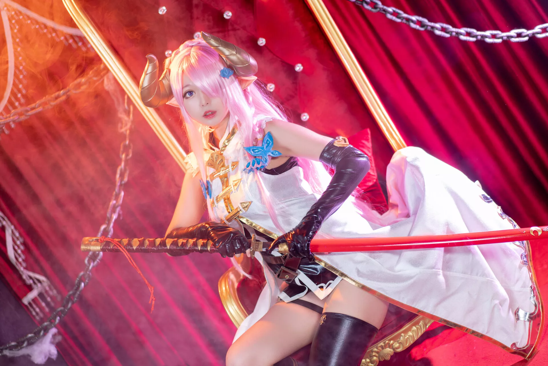 Granblue 福报 娜露 【黑猫猫】 梅亚 Narmaya Cosplay Fantasy 佳人