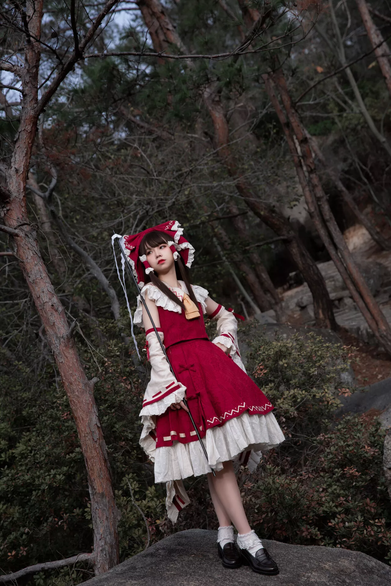 Hakurei 灵梦 博丽灵梦 【G44 Reimu 福利 美女 不会受伤】 Cosplay