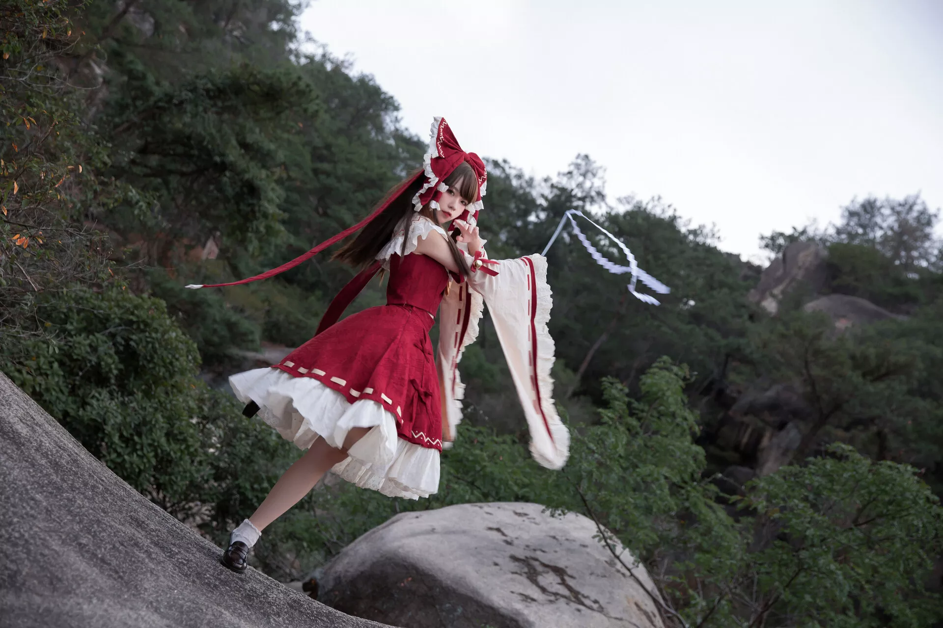 Hakurei 灵梦 博丽灵梦 【G44 Reimu 福利 美女 不会受伤】 Cosplay