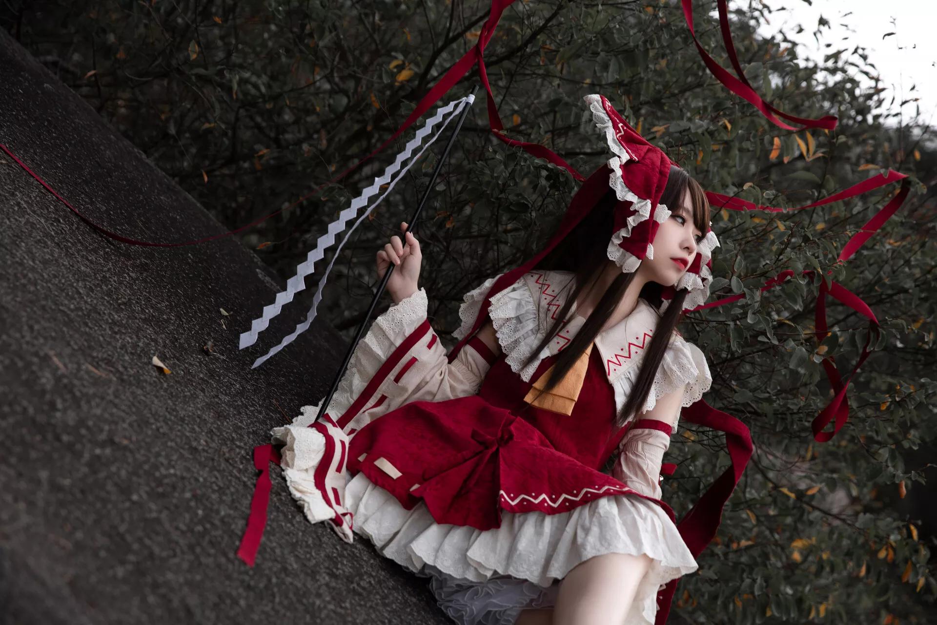 Hakurei 灵梦 博丽灵梦 【G44 Reimu 福利 美女 不会受伤】 Cosplay