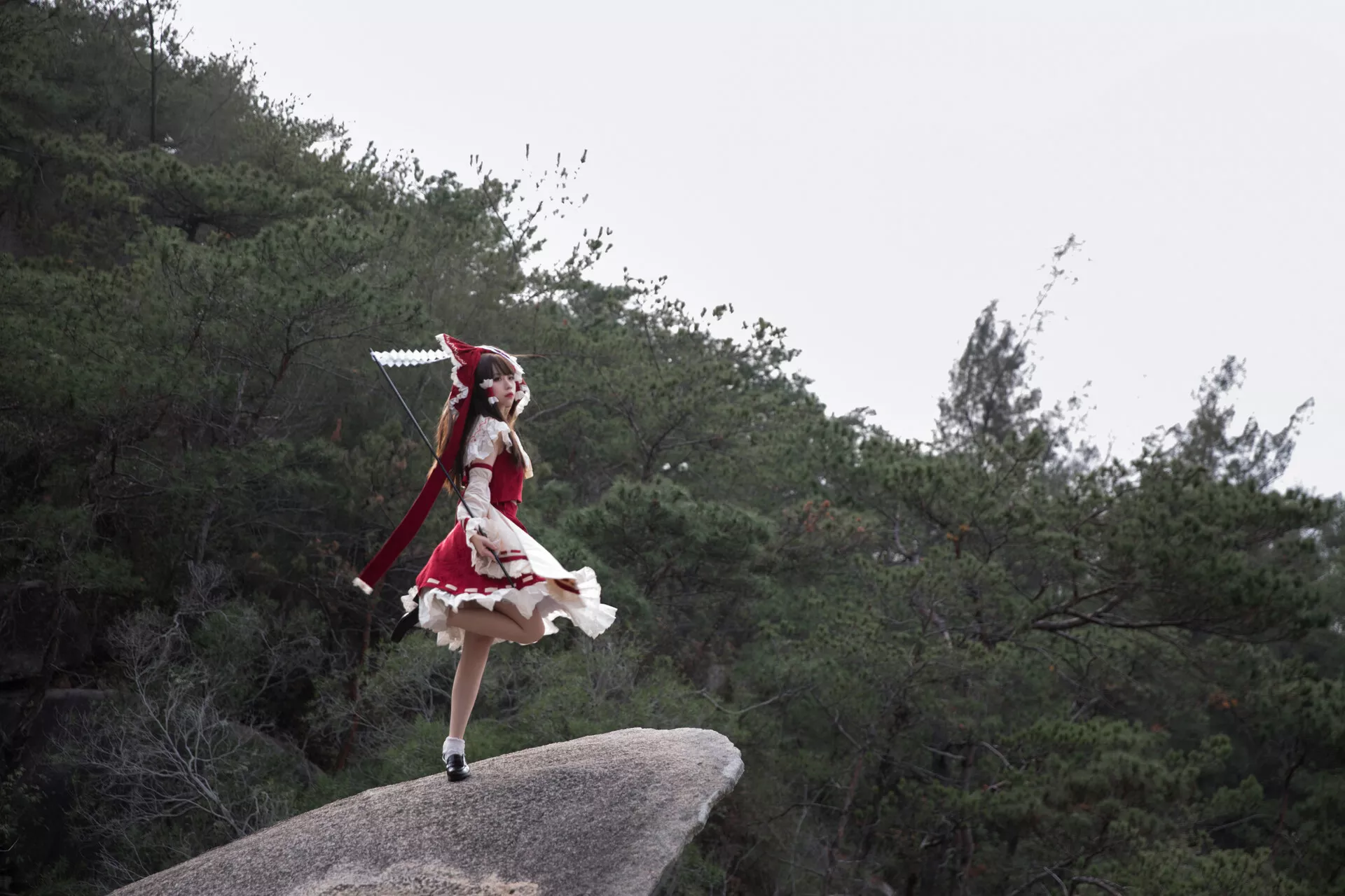 Hakurei 灵梦 博丽灵梦 【G44 Reimu 福利 美女 不会受伤】 Cosplay