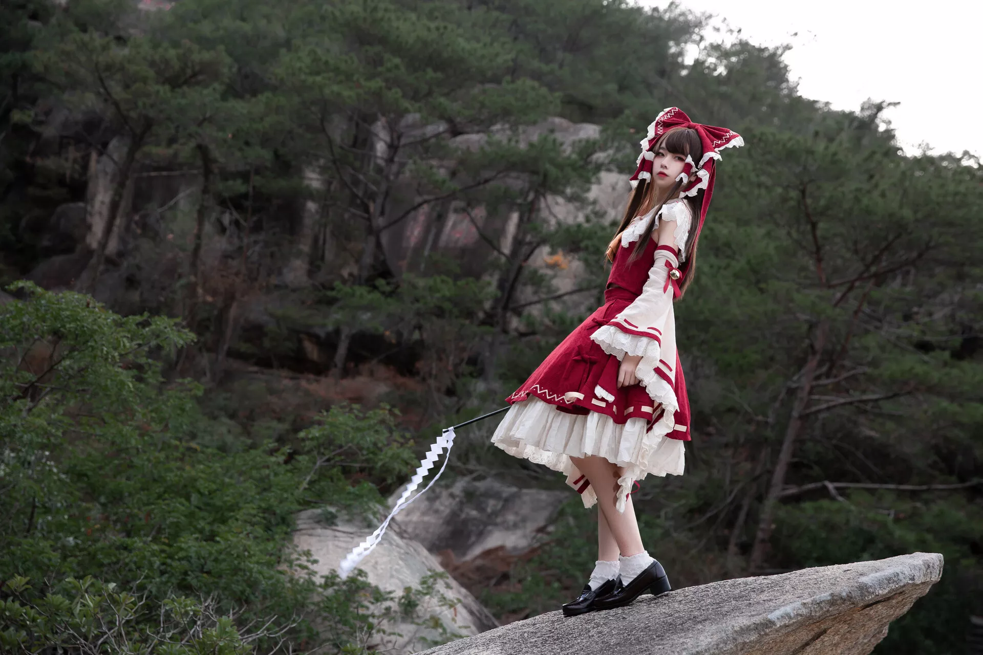Hakurei 灵梦 博丽灵梦 【G44 Reimu 福利 美女 不会受伤】 Cosplay