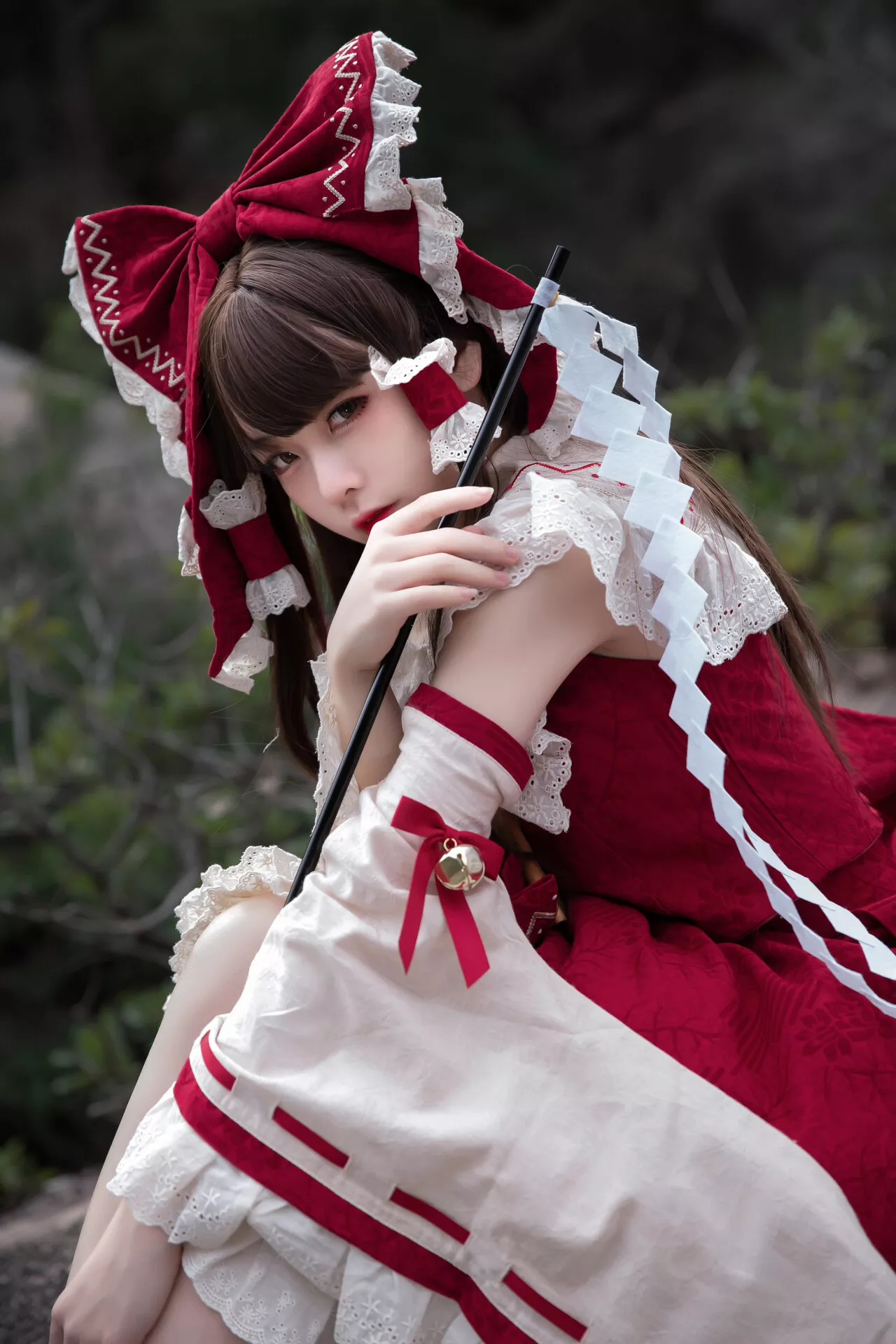 Hakurei 灵梦 博丽灵梦 【G44 Reimu 福利 美女 不会受伤】 Cosplay