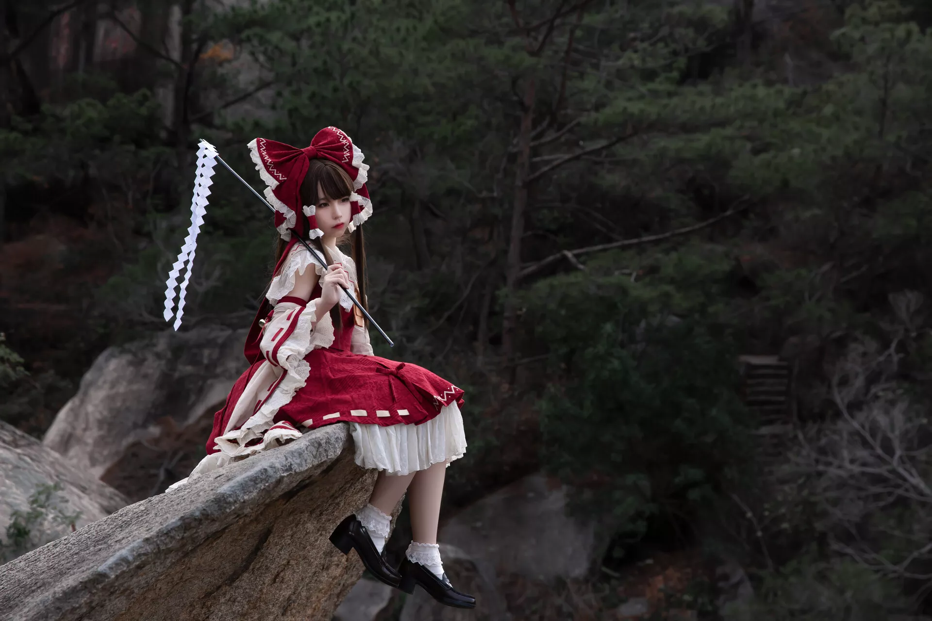 Hakurei 灵梦 博丽灵梦 【G44 Reimu 福利 美女 不会受伤】 Cosplay