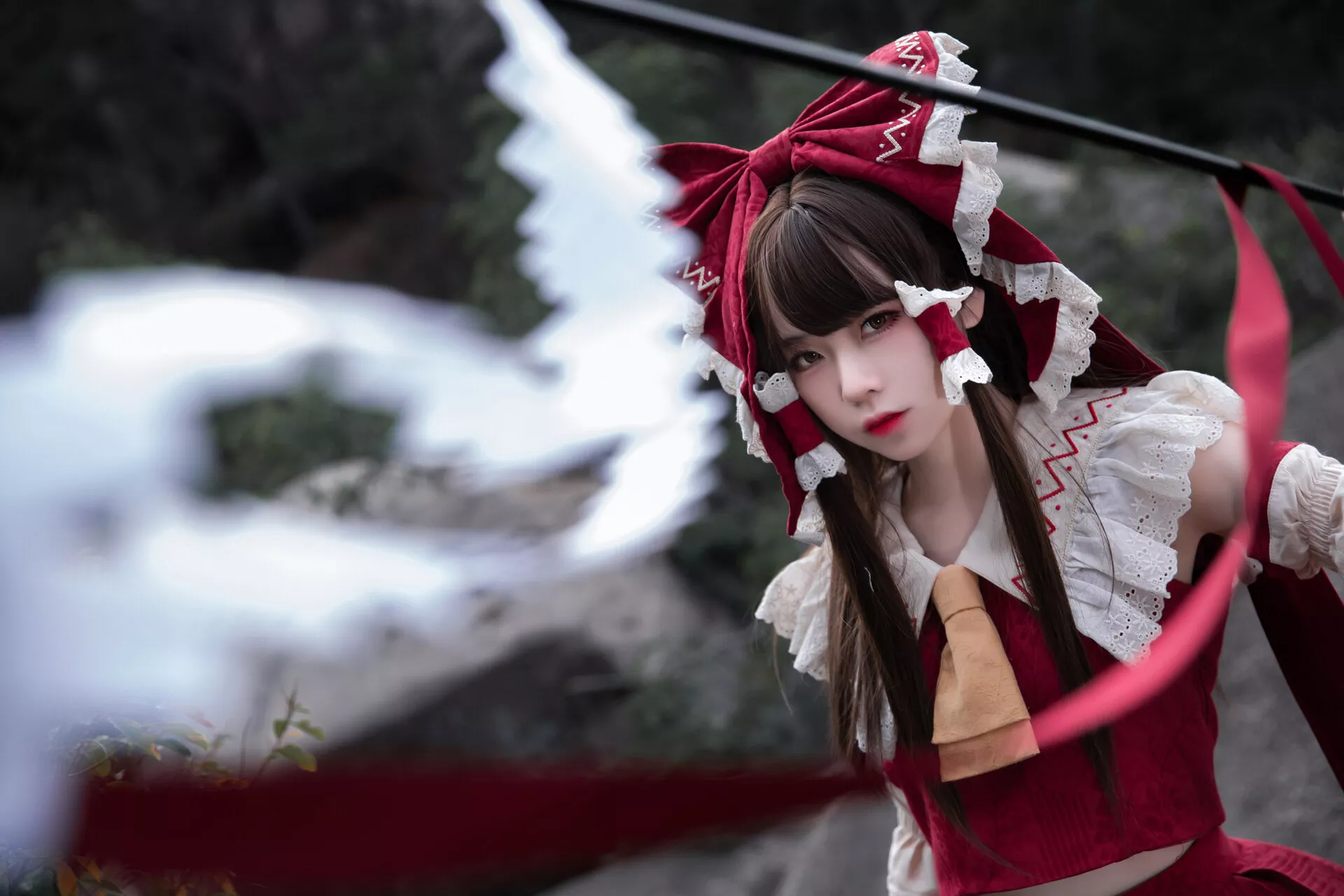 Hakurei 灵梦 博丽灵梦 【G44 Reimu 福利 美女 不会受伤】 Cosplay