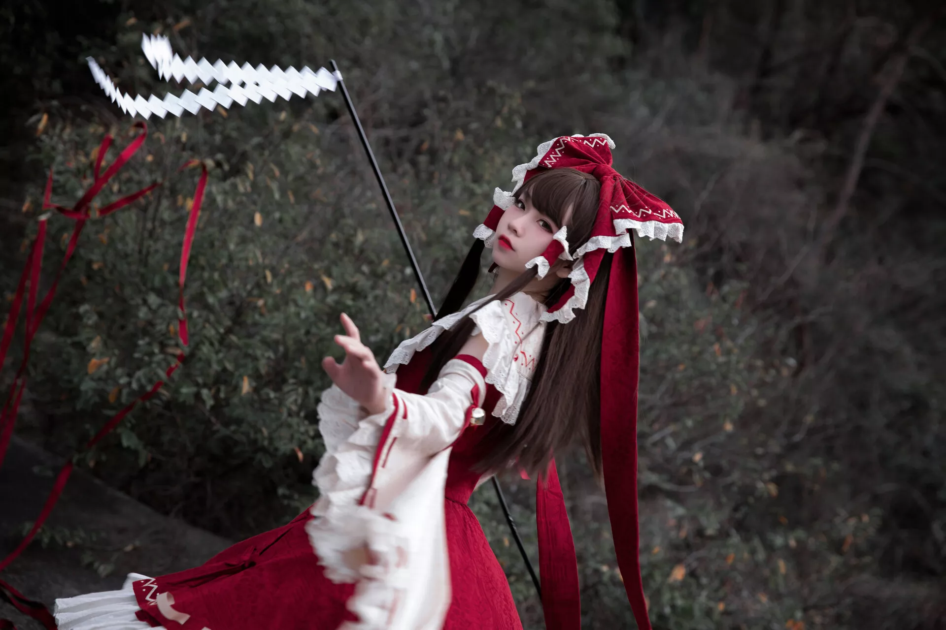 Hakurei 灵梦 博丽灵梦 【G44 Reimu 福利 美女 不会受伤】 Cosplay