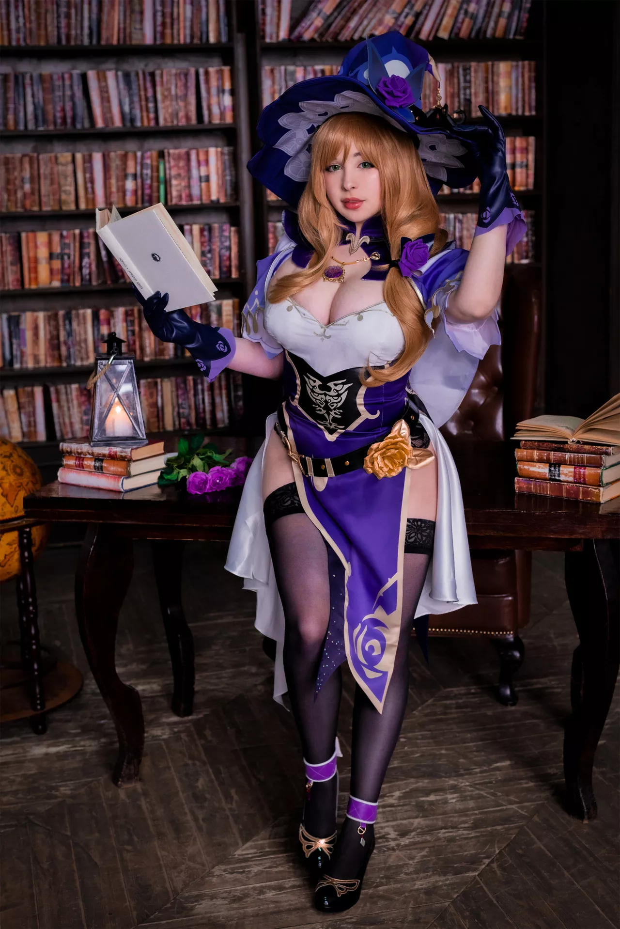 Impact 美女 【Yoshi Genshin Minci 福利 Lisa Nobi】 Cosplay