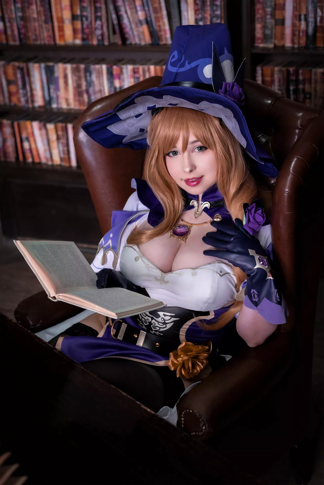 Impact 美女 【Yoshi Genshin Minci 福利 Lisa Nobi】 Cosplay
