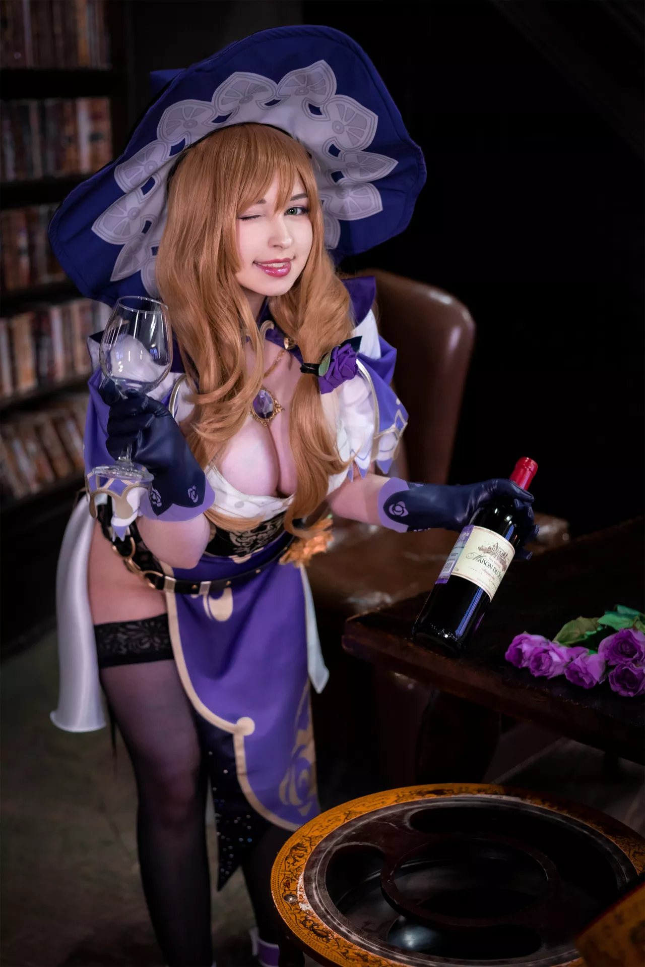 Impact 美女 【Yoshi Genshin Minci 福利 Lisa Nobi】 Cosplay