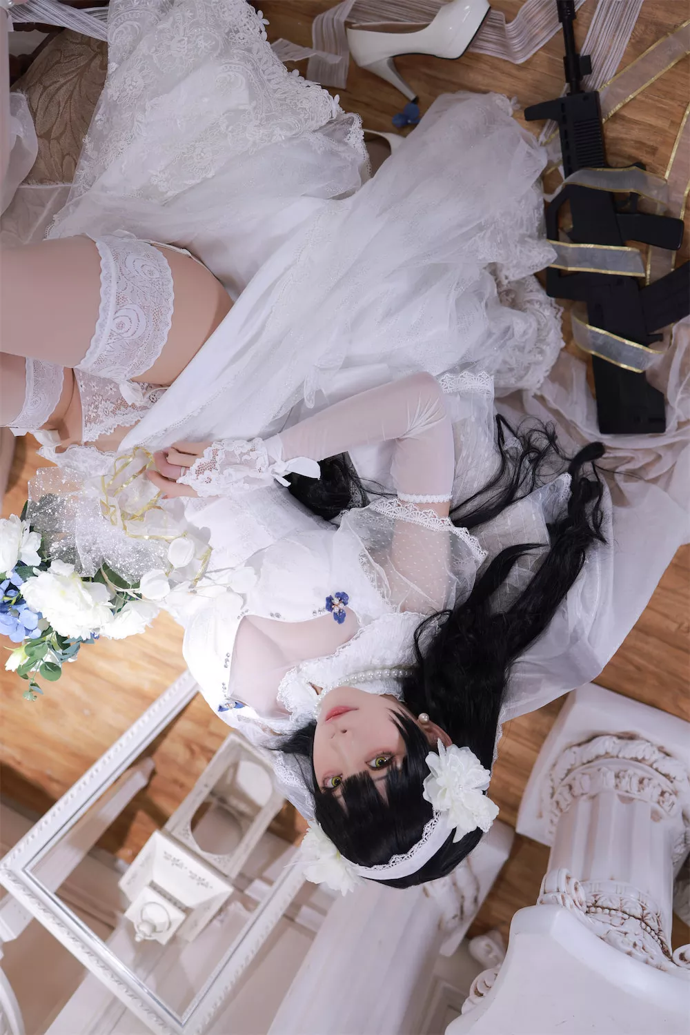 95式自动步枪 福报 Aqua】 私拍 福报 Type 仙女 Cosplay Groza GirlsFrontline player 【水淼 cos 95