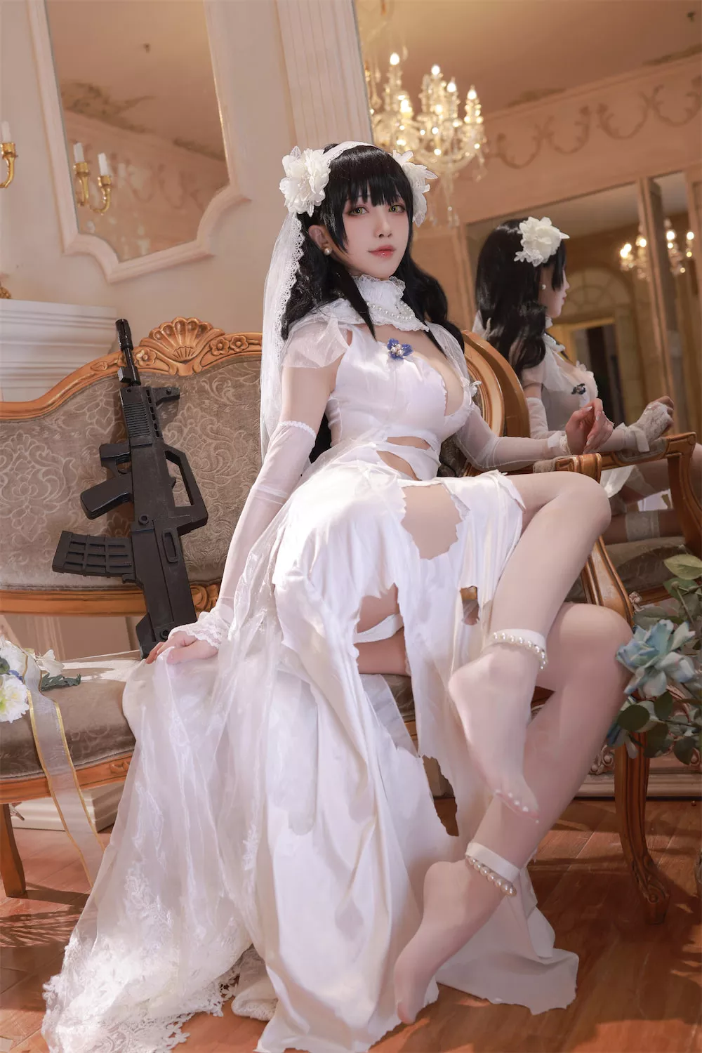 95式自动步枪 福报 Aqua】 私拍 福报 Type 仙女 Cosplay Groza GirlsFrontline player 【水淼 cos 95