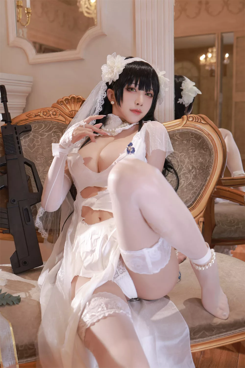 95式自动步枪 福报 Aqua】 私拍 福报 Type 仙女 Cosplay Groza GirlsFrontline player 【水淼 cos 95