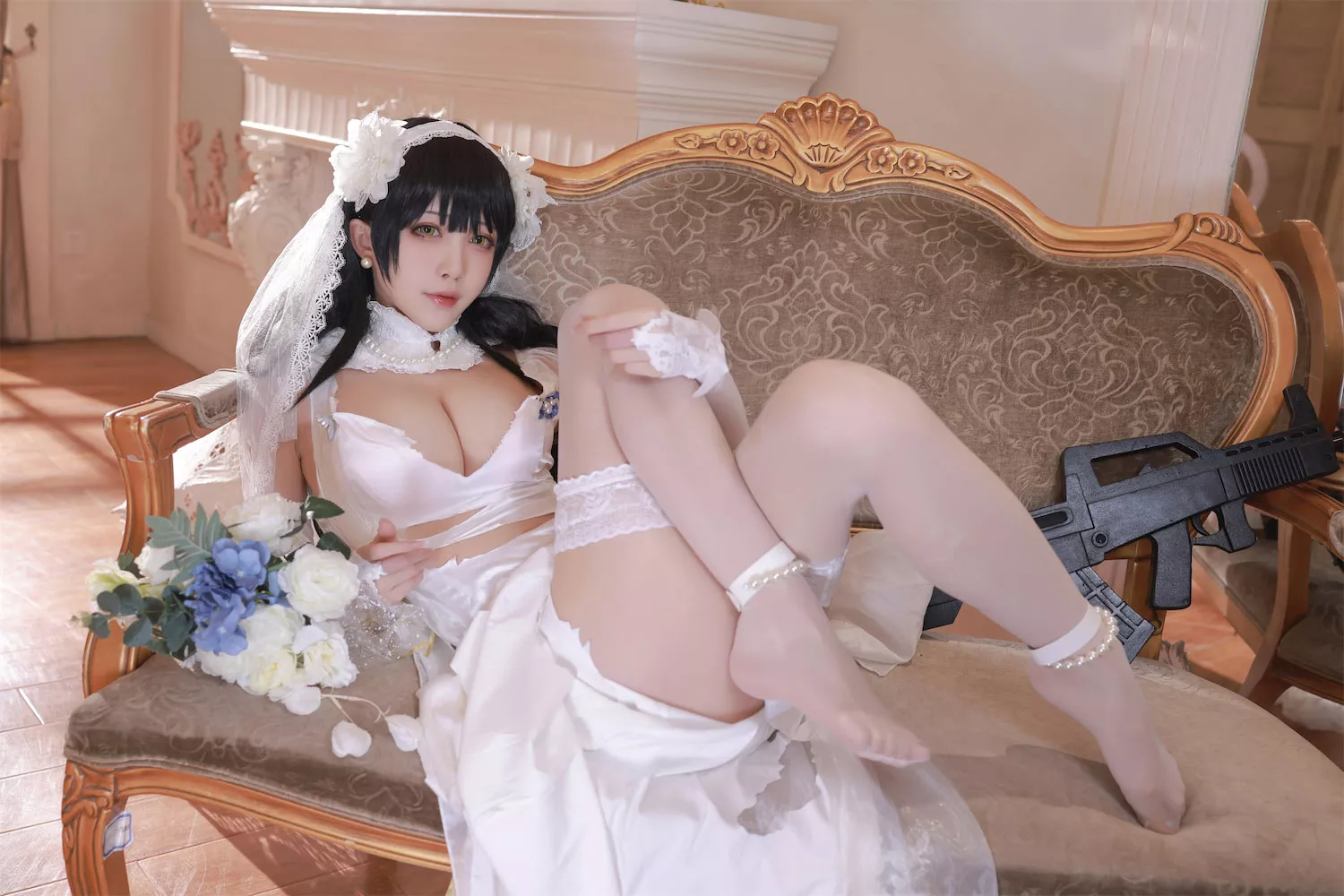 95式自动步枪 福报 Aqua】 私拍 福报 Type 仙女 Cosplay Groza GirlsFrontline player 【水淼 cos 95