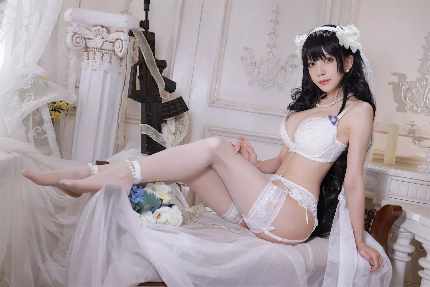 95式自动步枪 福报 Aqua】 私拍 福报 Type 仙女 Cosplay Groza GirlsFrontline player 【水淼 cos 95