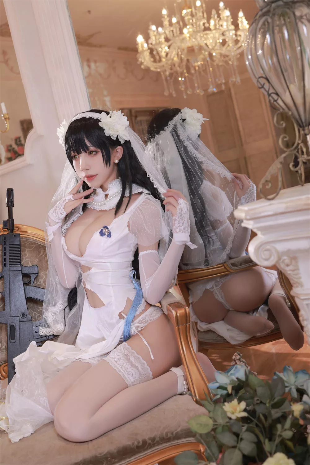 95式自动步枪 福报 Aqua】 私拍 福报 Type 仙女 Cosplay Groza GirlsFrontline player 【水淼 cos 95