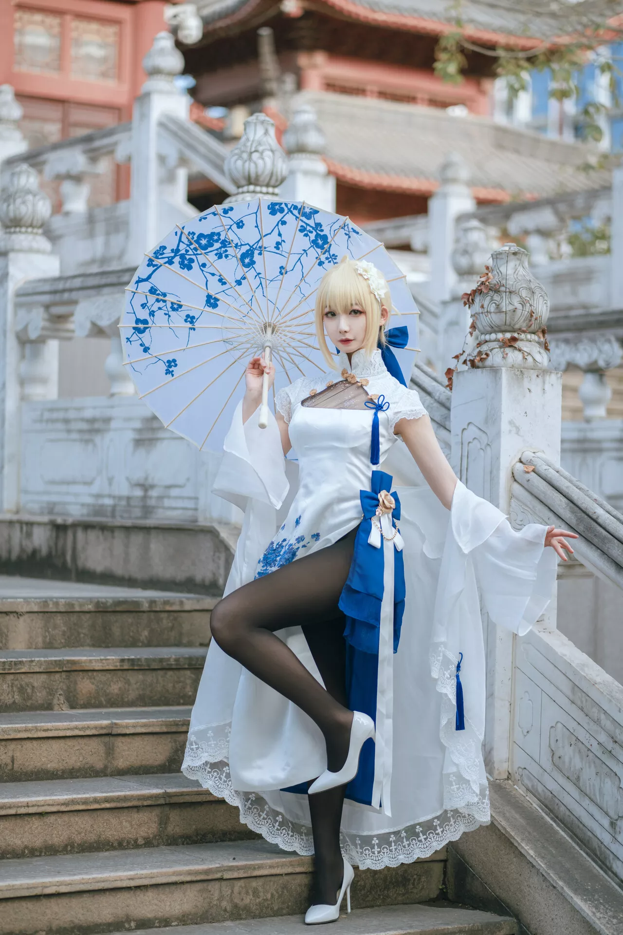 福利 No.2 Cosplay 【封疆疆 Arturia v】 美人 Pendragon saber旗袍