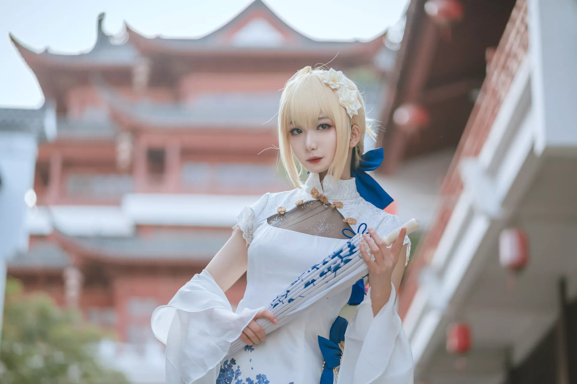 福利 No.2 Cosplay 【封疆疆 Arturia v】 美人 Pendragon saber旗袍