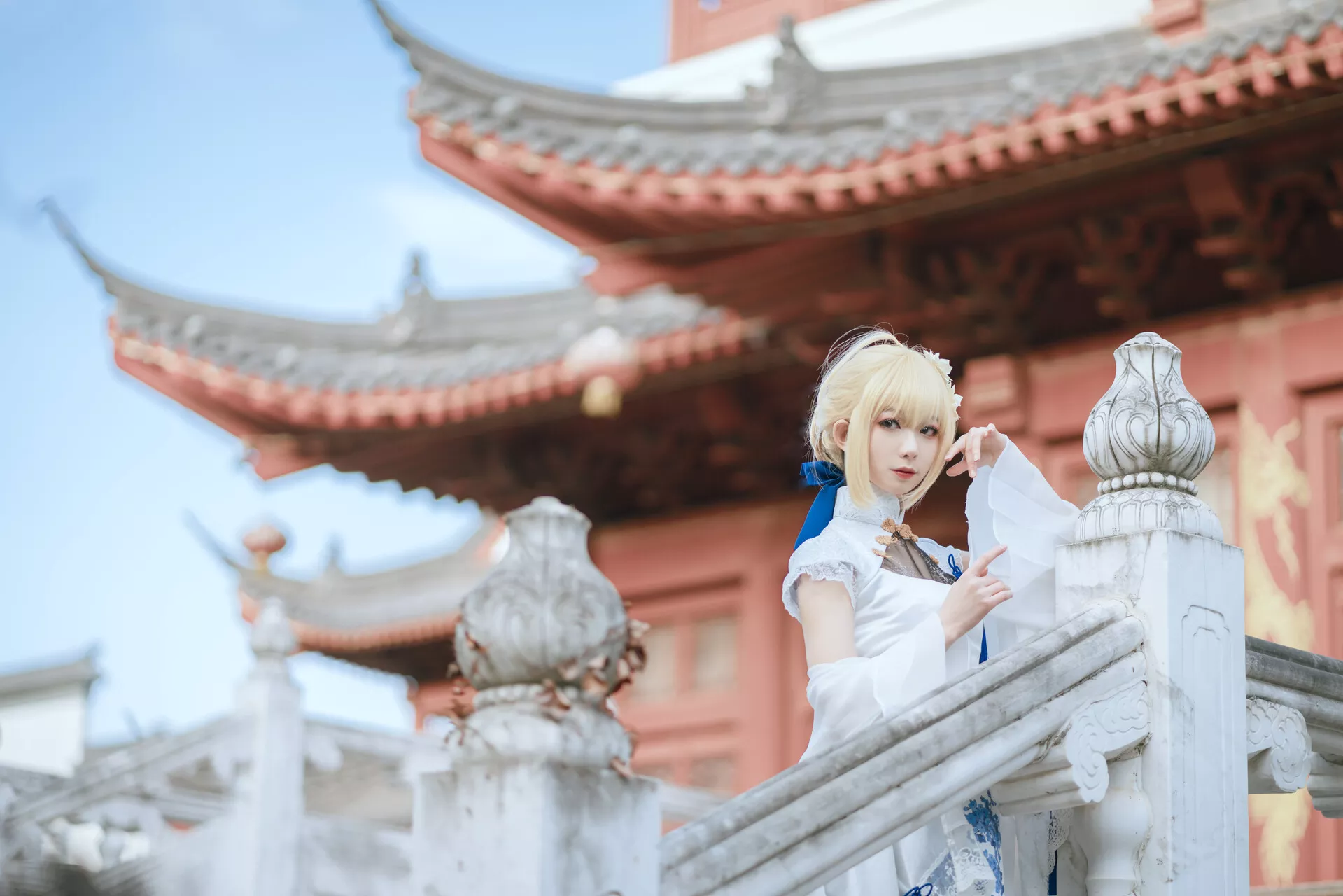 福利 No.2 Cosplay 【封疆疆 Arturia v】 美人 Pendragon saber旗袍
