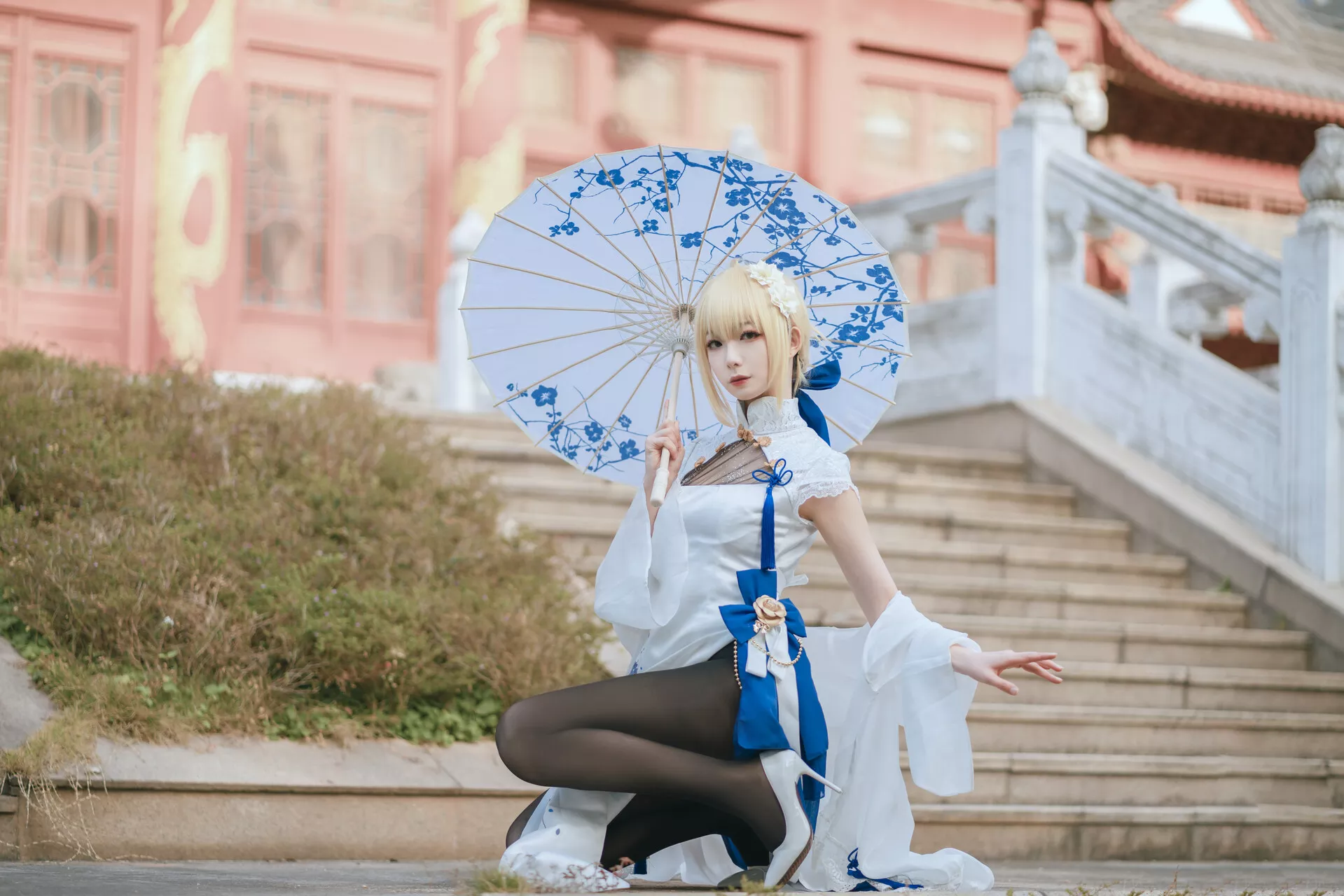 福利 No.2 Cosplay 【封疆疆 Arturia v】 美人 Pendragon saber旗袍