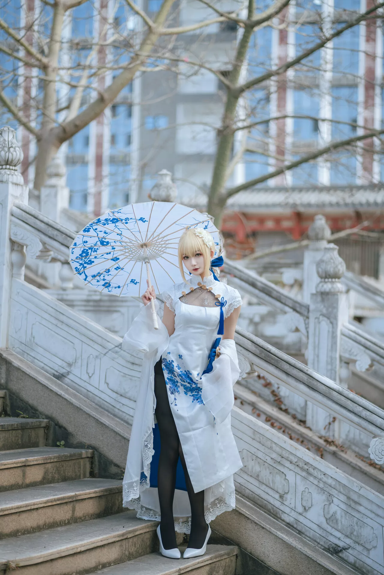福利 No.2 Cosplay 【封疆疆 Arturia v】 美人 Pendragon saber旗袍