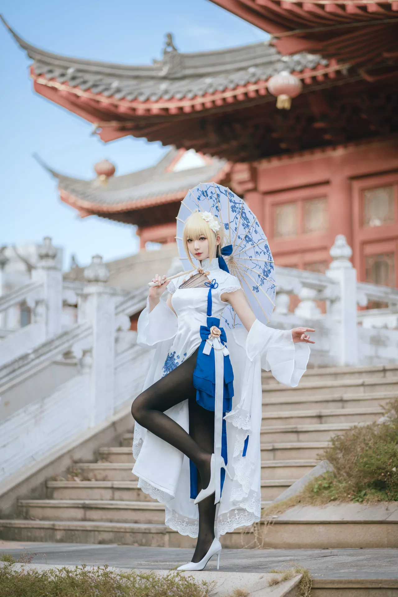福利 No.2 Cosplay 【封疆疆 Arturia v】 美人 Pendragon saber旗袍