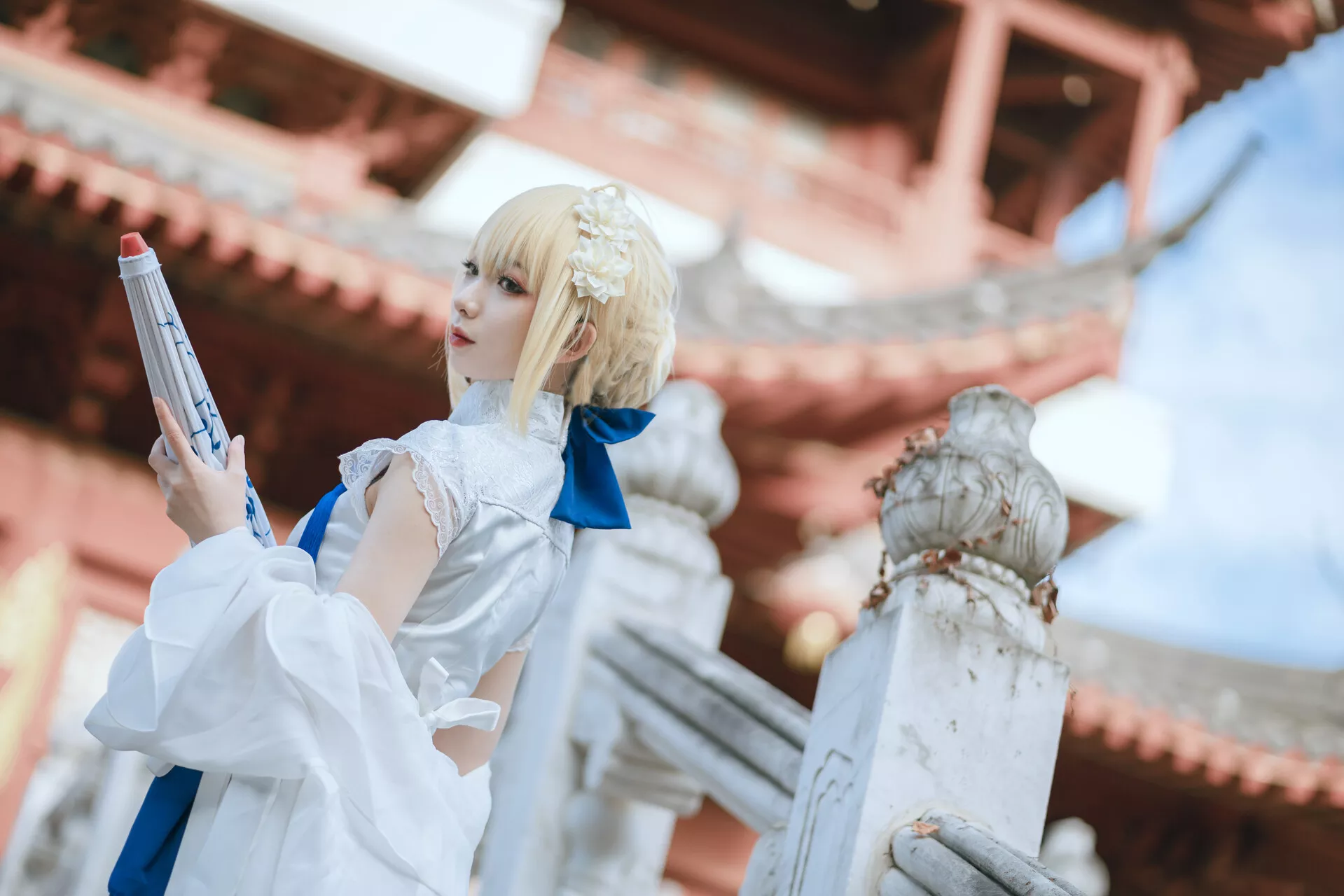 福利 No.2 Cosplay 【封疆疆 Arturia v】 美人 Pendragon saber旗袍