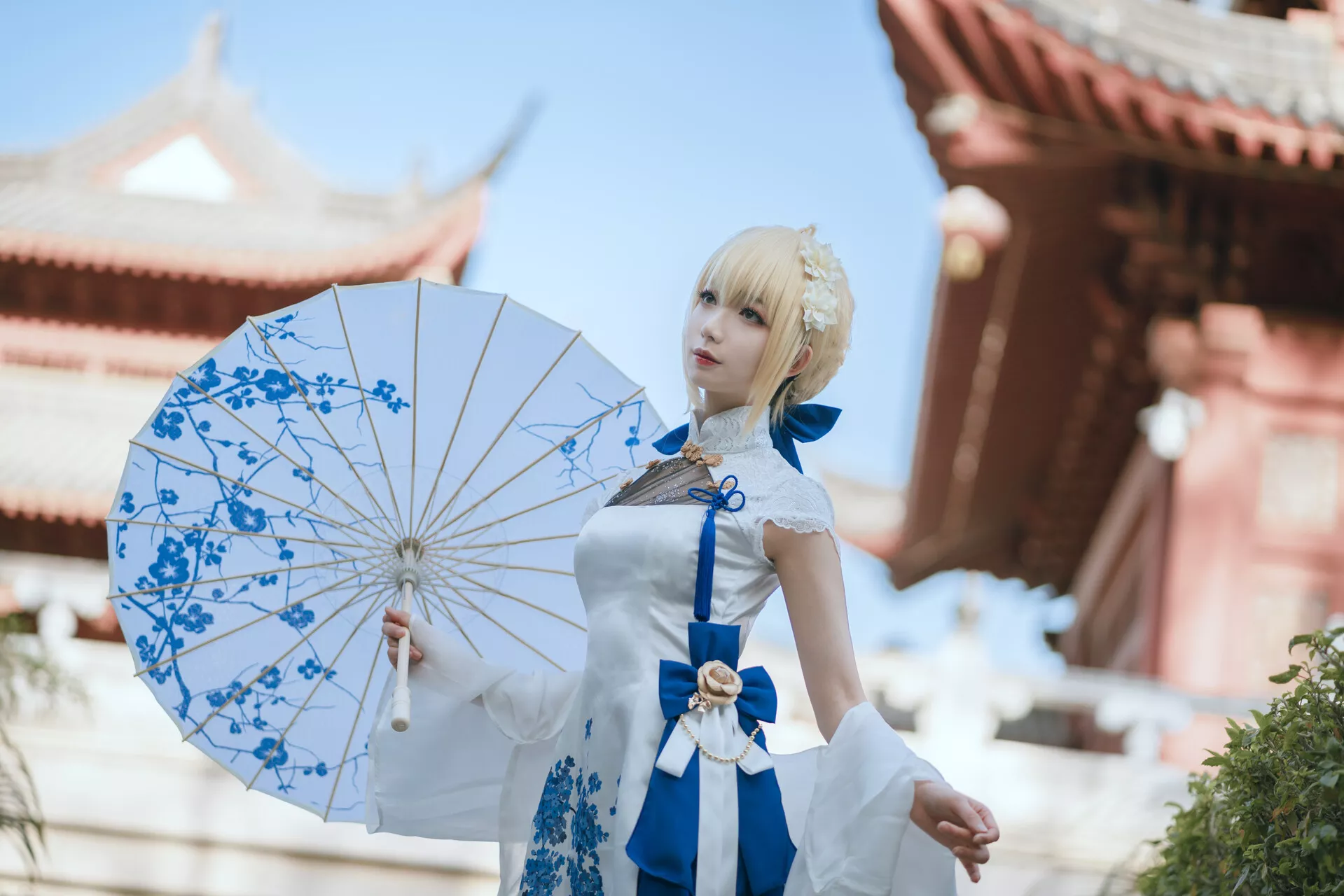 福利 No.2 Cosplay 【封疆疆 Arturia v】 美人 Pendragon saber旗袍