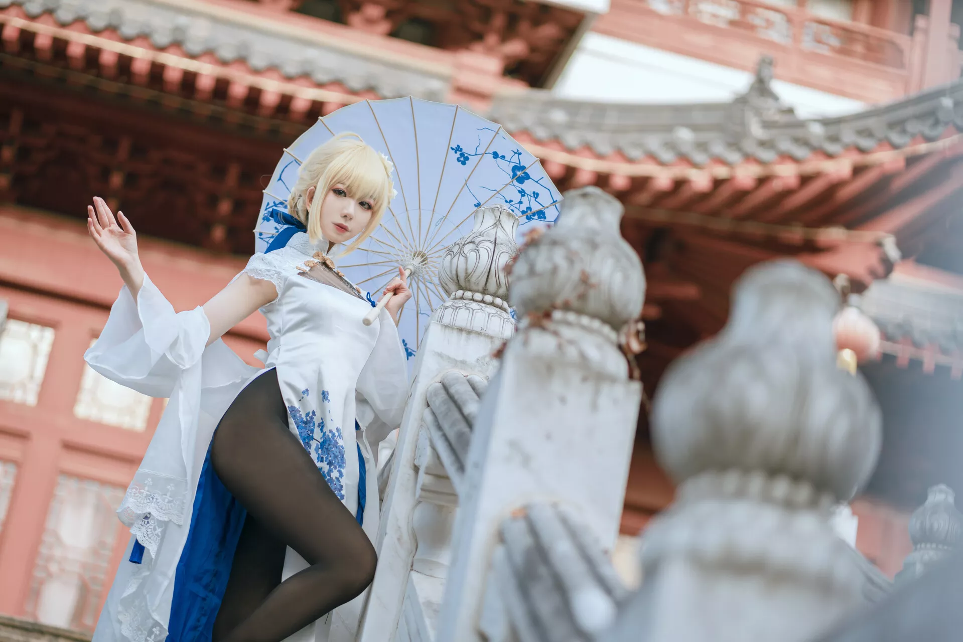福利 No.2 Cosplay 【封疆疆 Arturia v】 美人 Pendragon saber旗袍