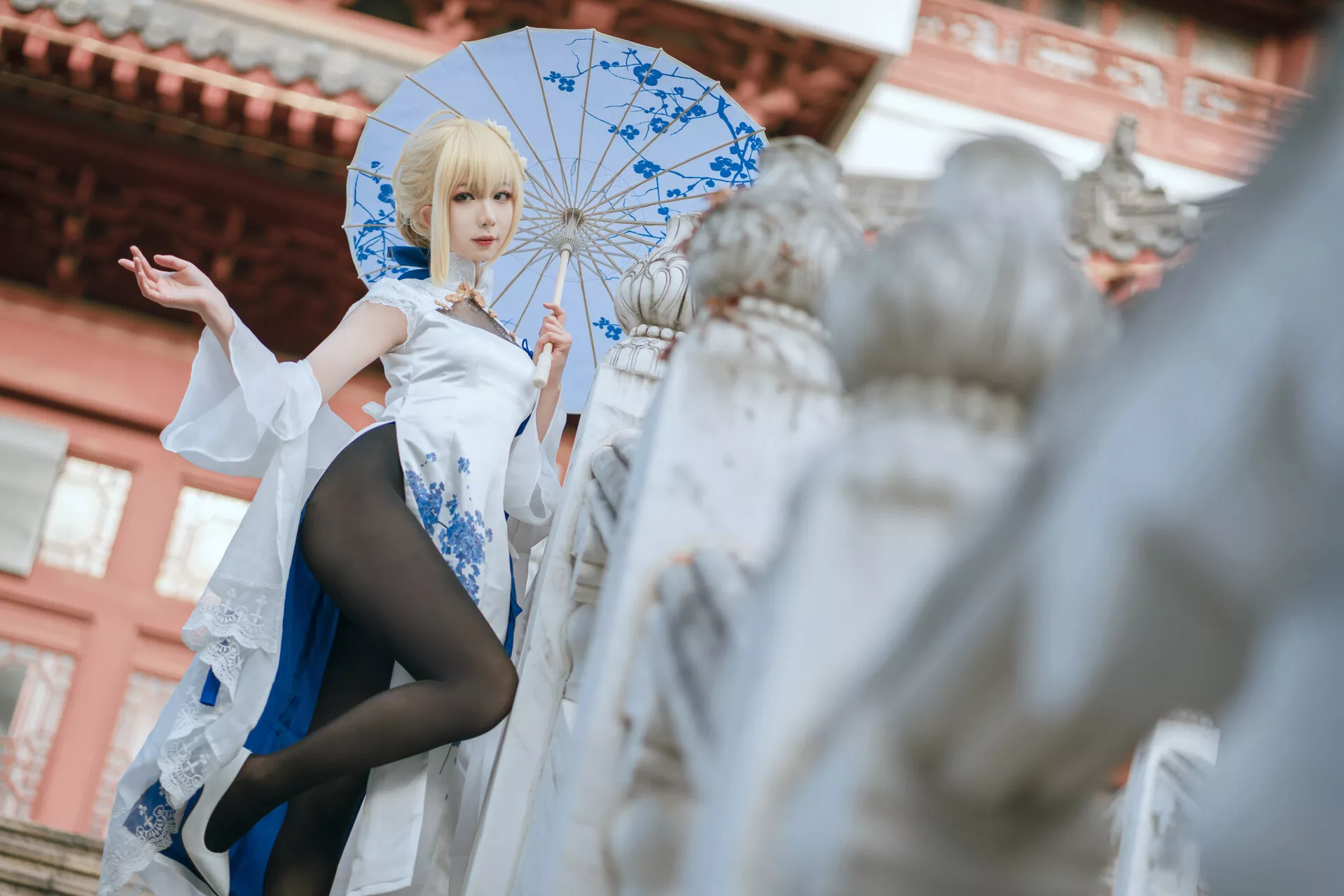 福利 No.2 Cosplay 【封疆疆 Arturia v】 美人 Pendragon saber旗袍